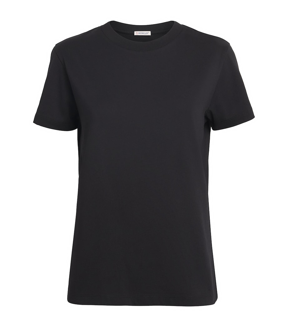 Moncler Womens Cotton Logo Embroidered T-Shirt Image 1