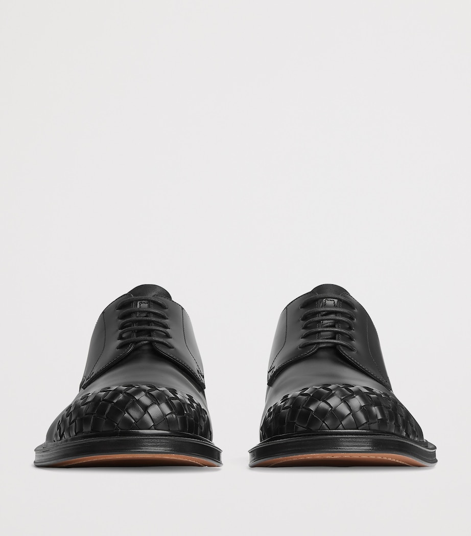 Leather Intrecciato-Toe James Oxford Shoes 1000 Image 3