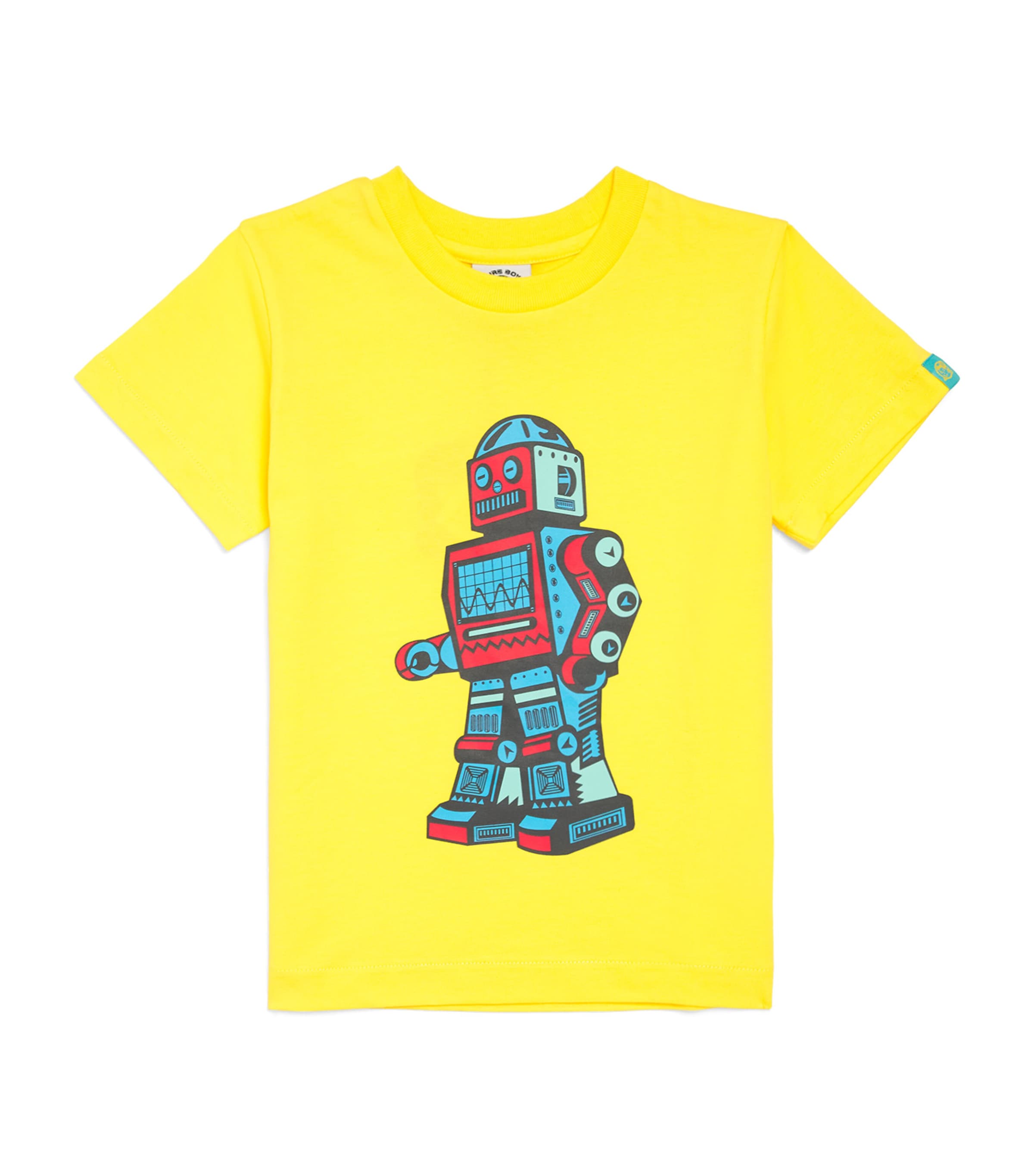 Shop Billionaire Boys Club Cotton Walking Robot T-shirt In Yellow