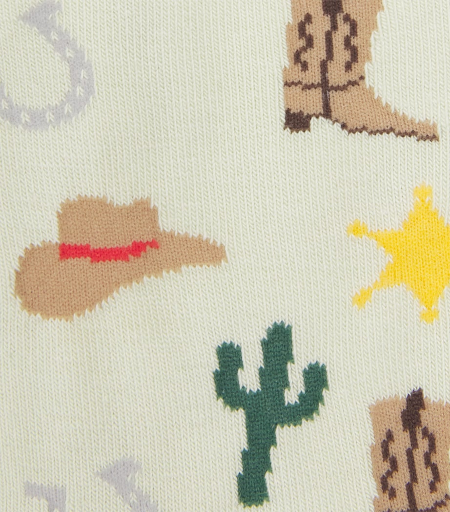 Little Cowboy Ankle Socks 7376 JADE Image 2