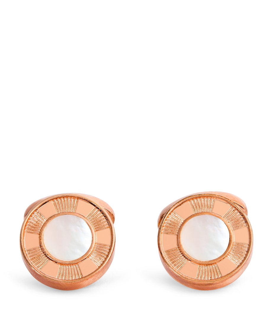 Rose Gold-Plated Mother-of-Pearl Cufflinks PEARL Image 1