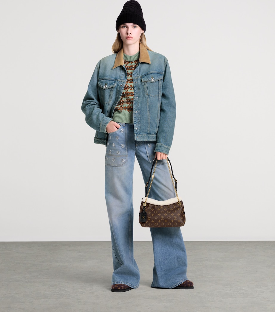 Wool LV Holiday Beanie BLACK Image 5