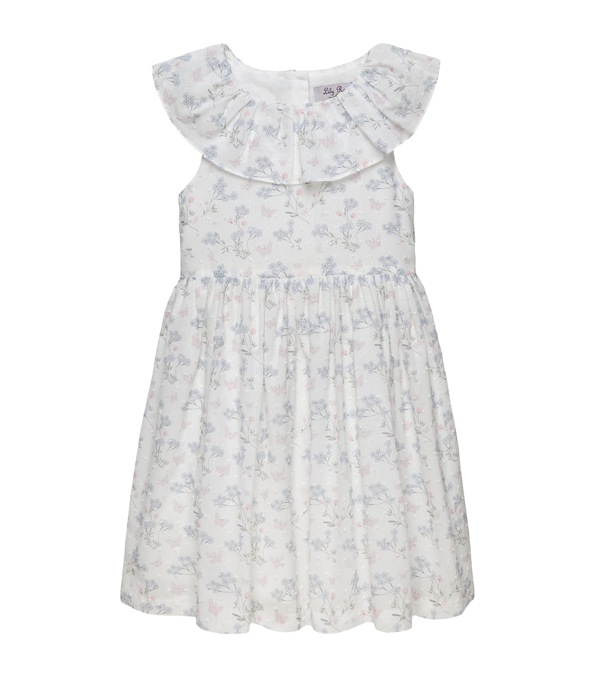 Trotters Butterfly Print Willow Dress (2-5 Years) White/multi Image 1