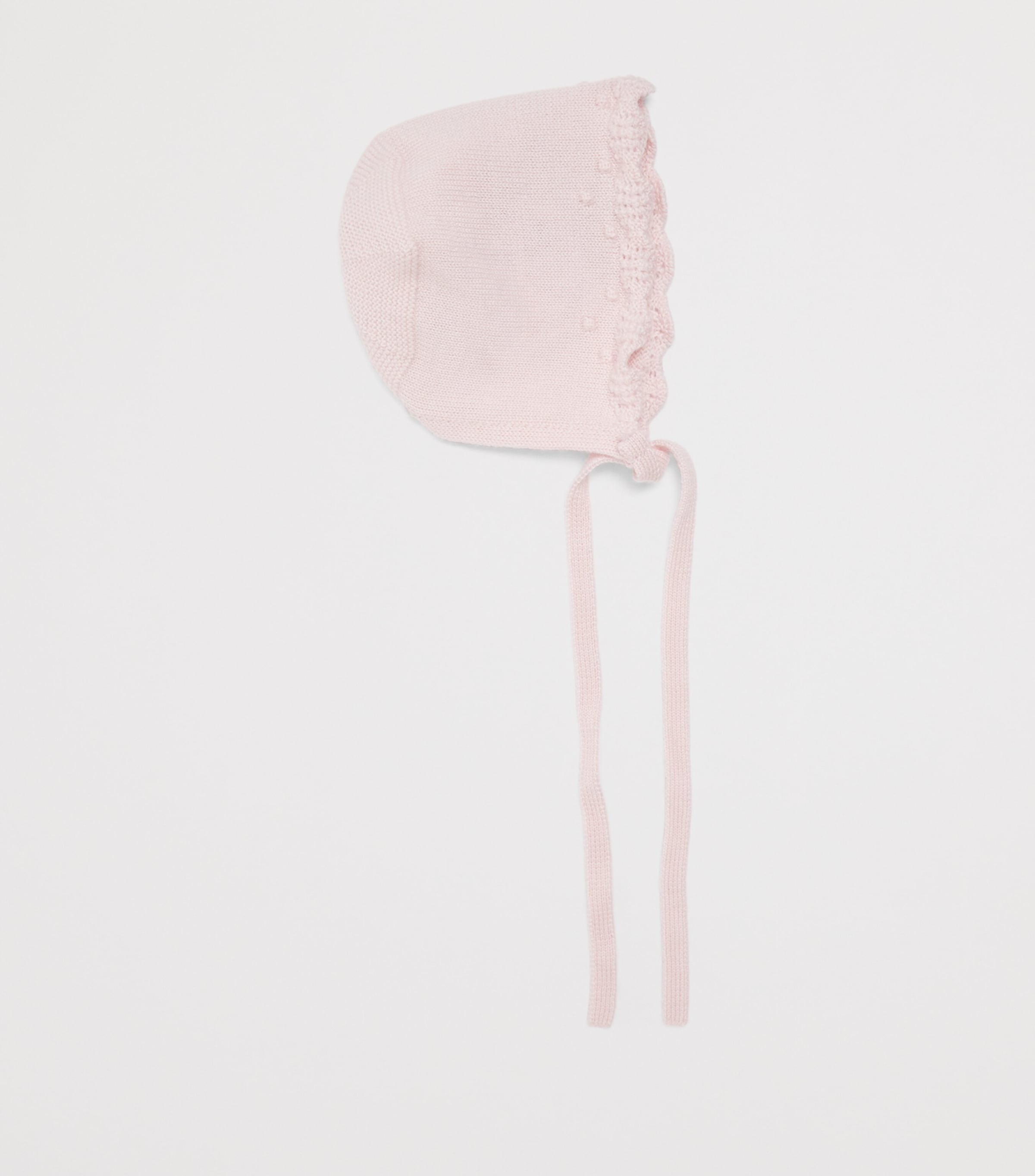 Paz Rodriguez Cotton Knit Bonnet (0-24 Months) Light Pink Image 2