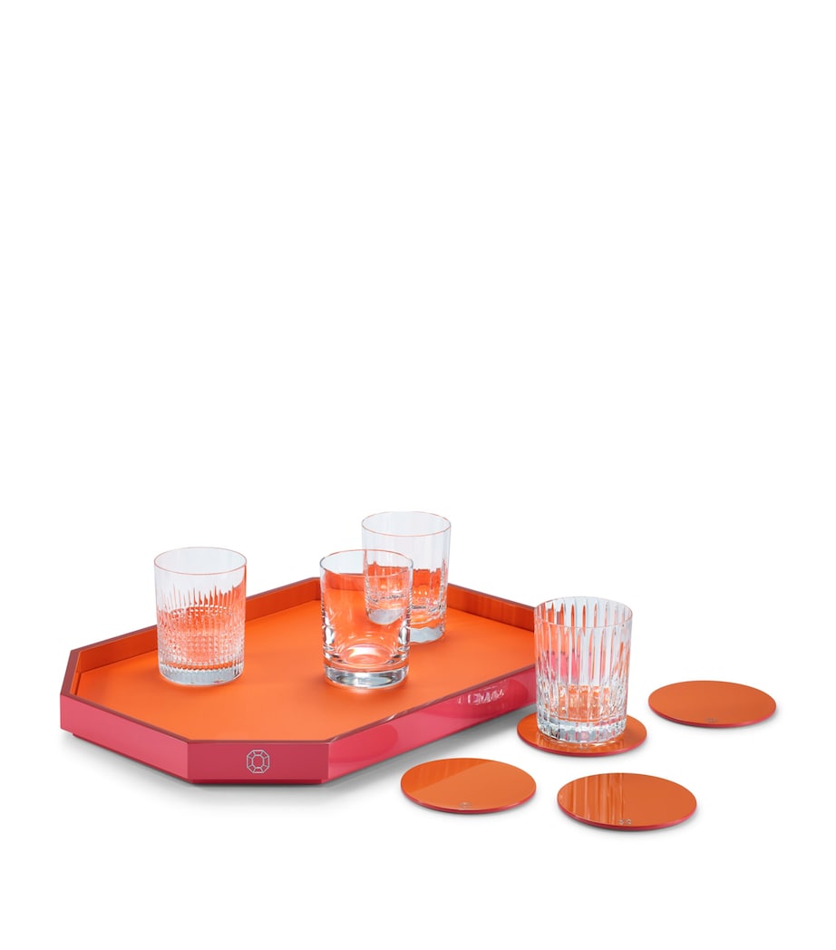 Large Octogone Tray (60cm x 40cm) CLEAR Image 3