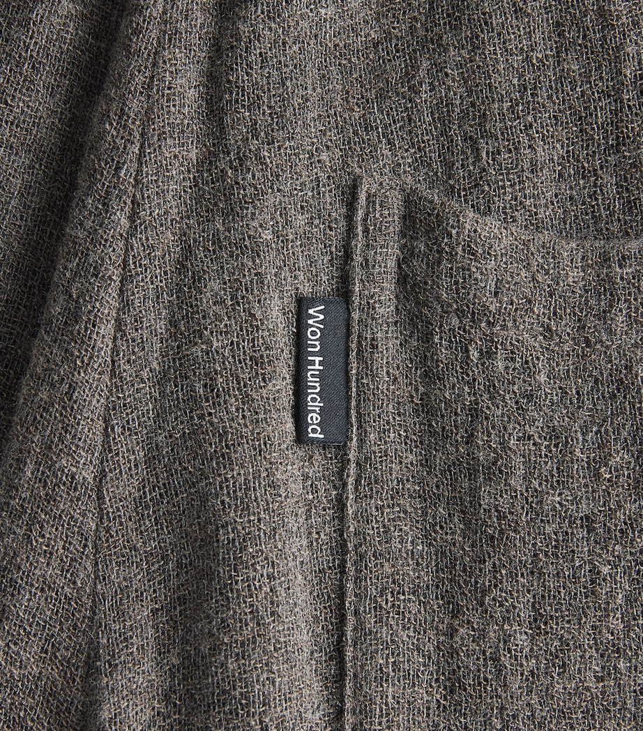 Won Hundred Mens Wool-Viscose Leon Wide-Leg Trousers Dusty Brown Image 6