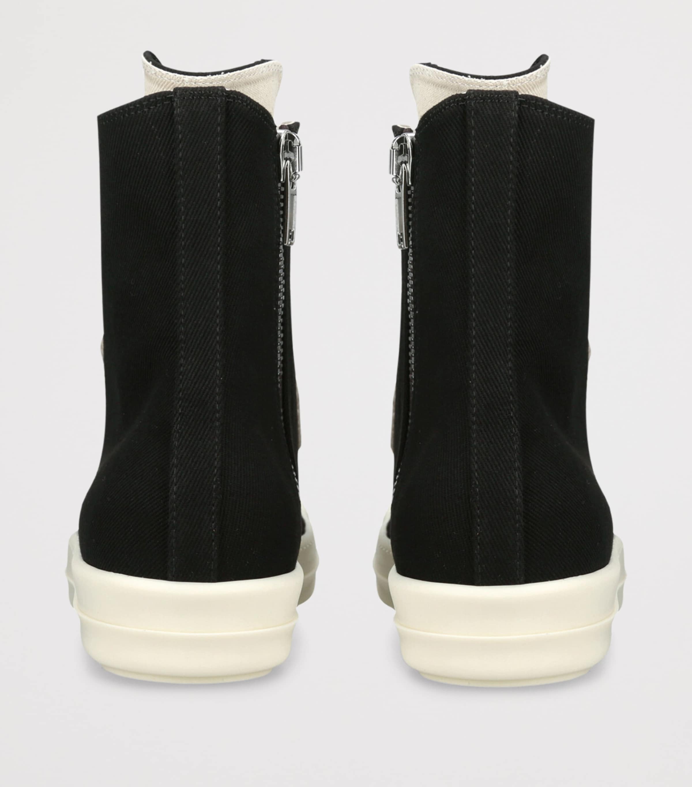 Rick Owens DRKSHDW Canvas Jumbo-Lace High-Top Sneakers Black Image 2