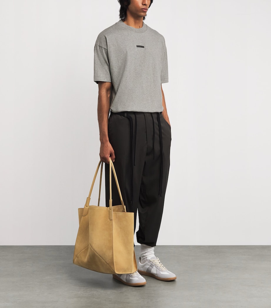 Cotton Logo Oversized T-Shirt CONCRETE HEATHER Image 2