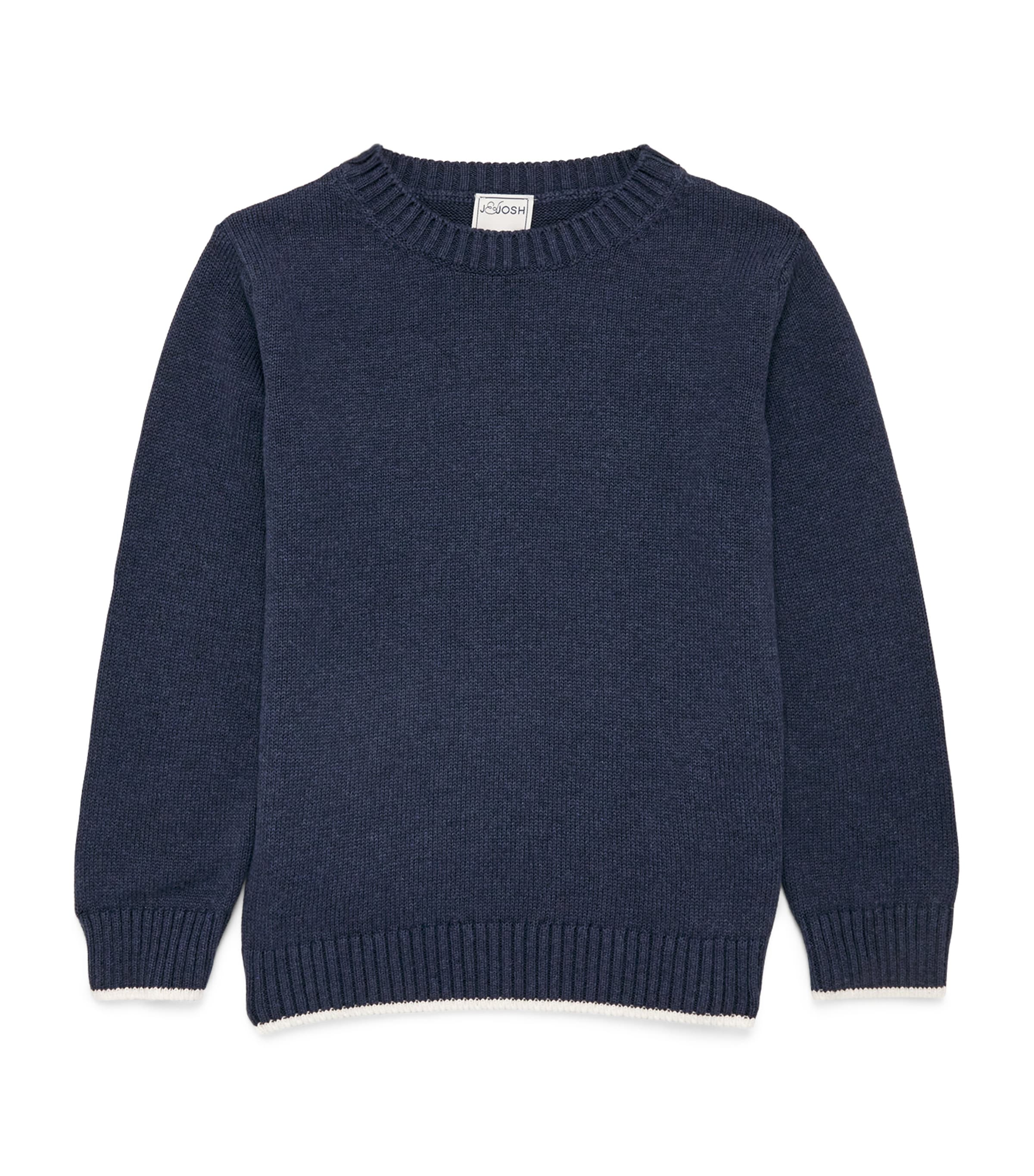 J & Josh Cotton Sweater In Blue