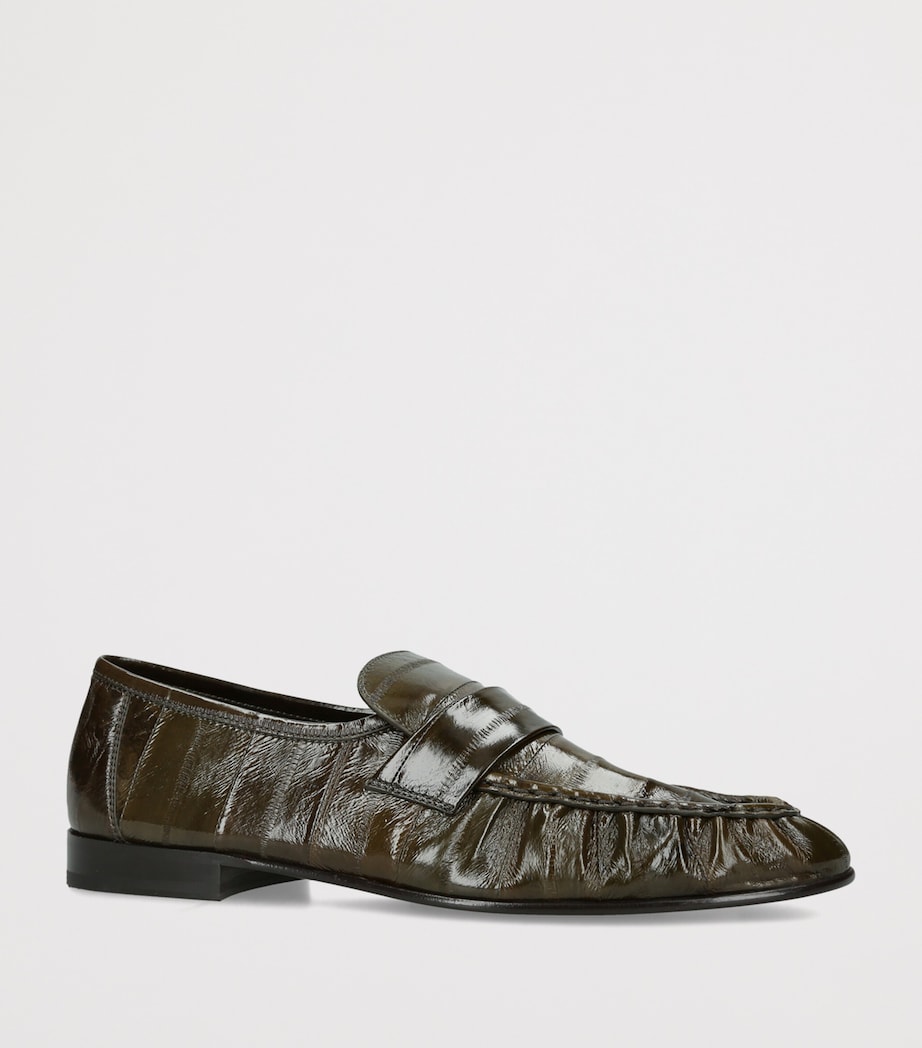 The Row Soft Eel Loafers Khaki Image 2