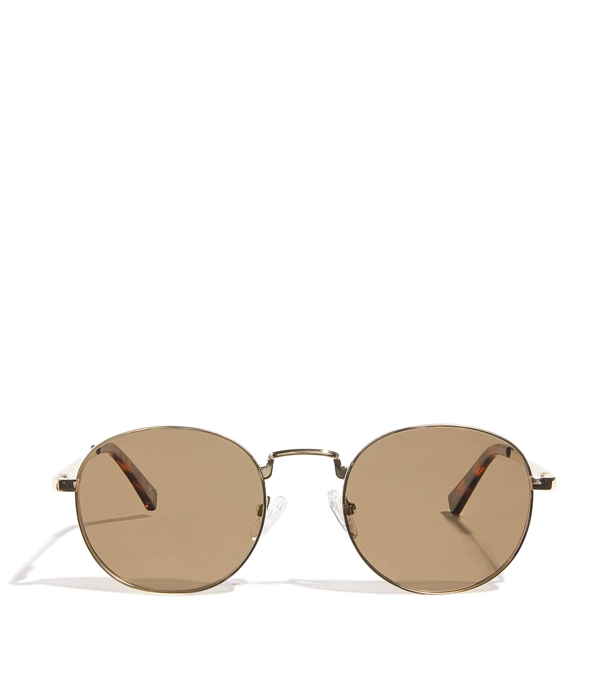 Le Specs Round Lost Legacy Sunglasses In Brown
