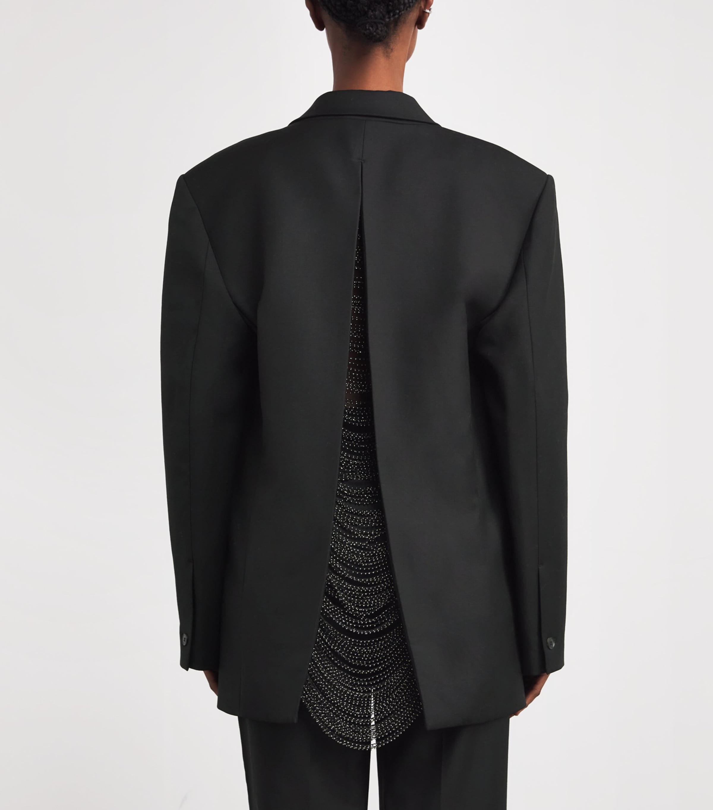 Wool-Blend Edie Blazer BLACK DBLK Image 4