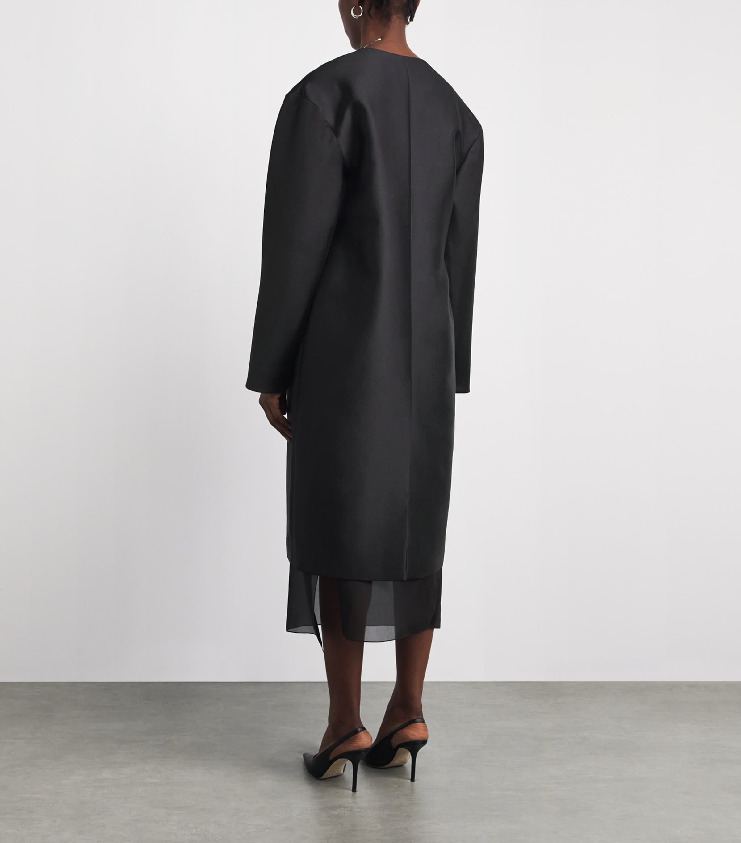 Voranida Womens Collarless Deon Coat Black Image 5