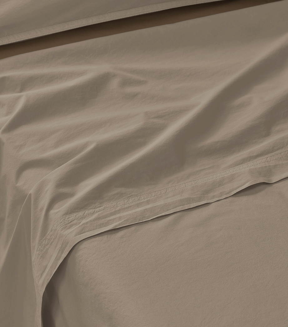 Society Limonta Cotton Nite Super King Flat Sheet (180cm x 200cm) Malto Image 2