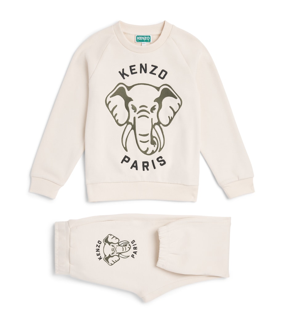 Kenzo Kids Logo Sweatshirt and Sweatpants (2-14 Years) Sand Image 1