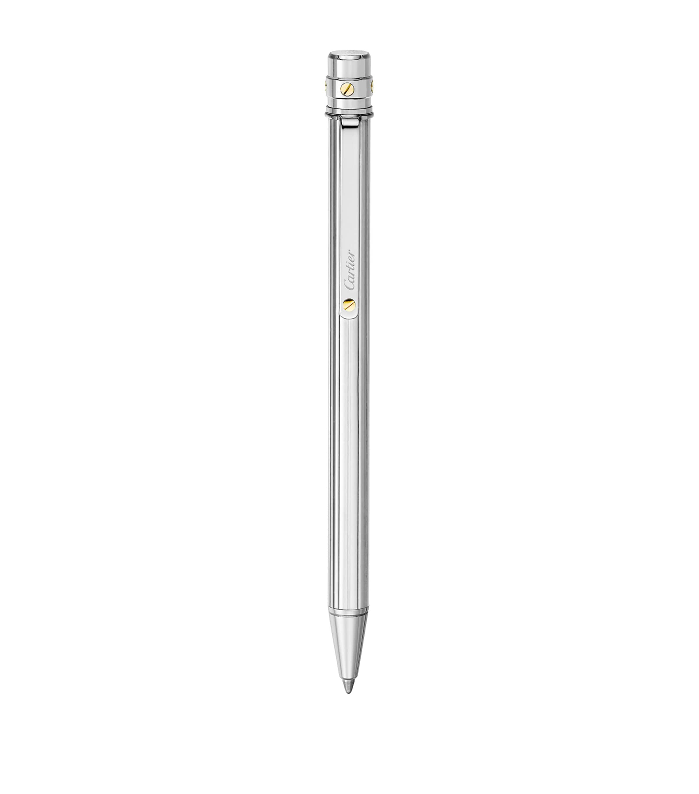 Cartier Silver Santos de Cartier Ballpoint Pen | Harrods UK
