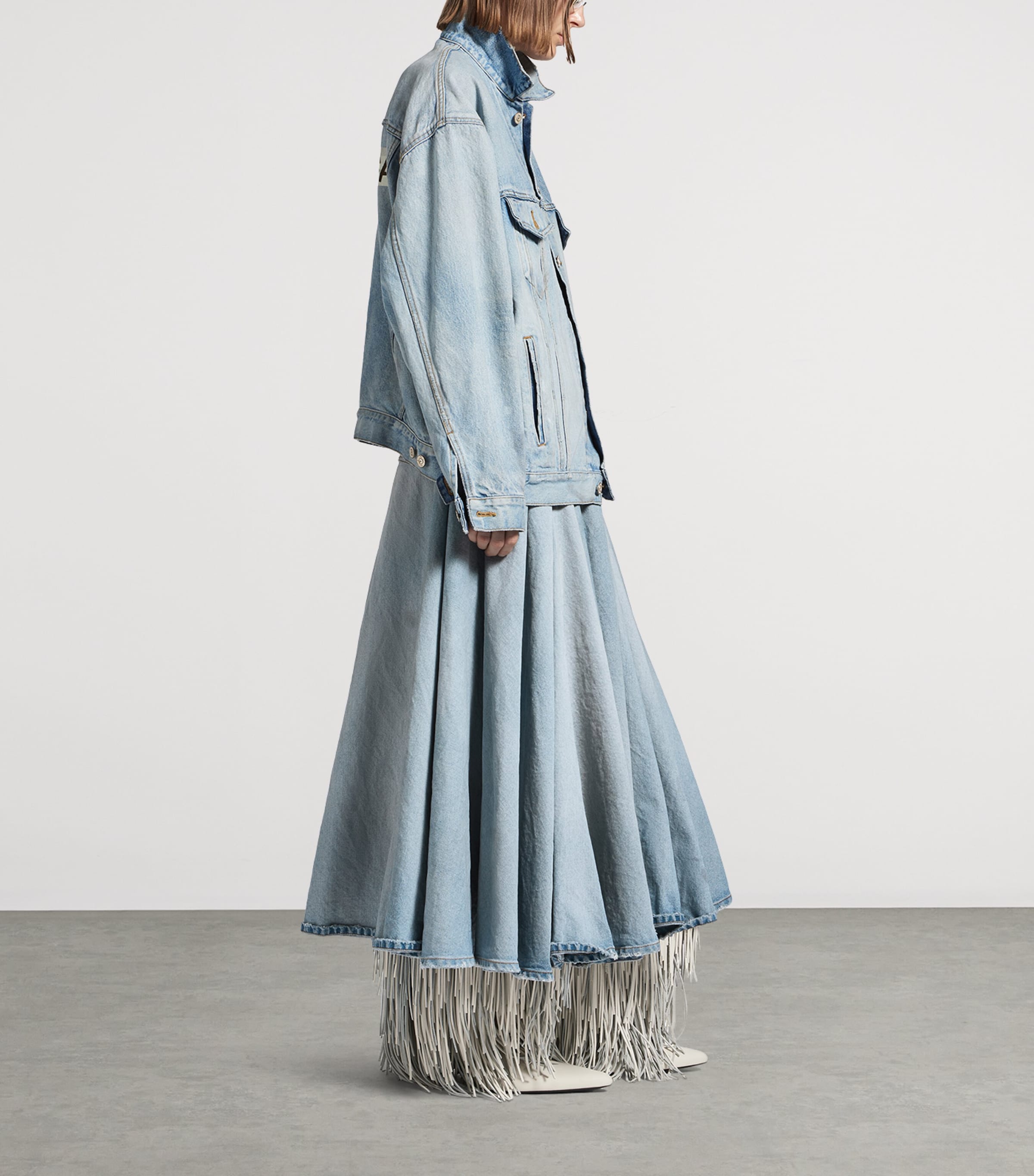 Distressed Denim Jacket 4009 Image 4