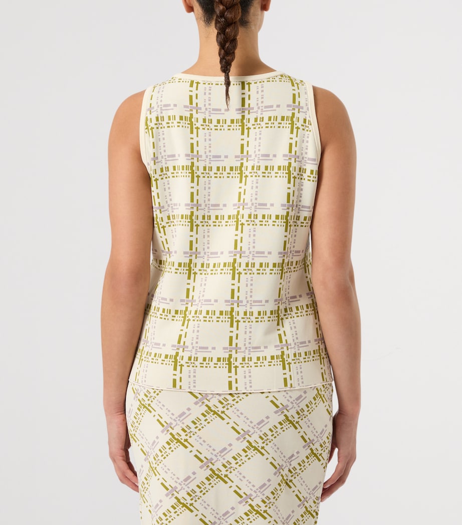 Marina Rinaldi Womens Jacquard Tank and Cardigan Set Ivory Image 4