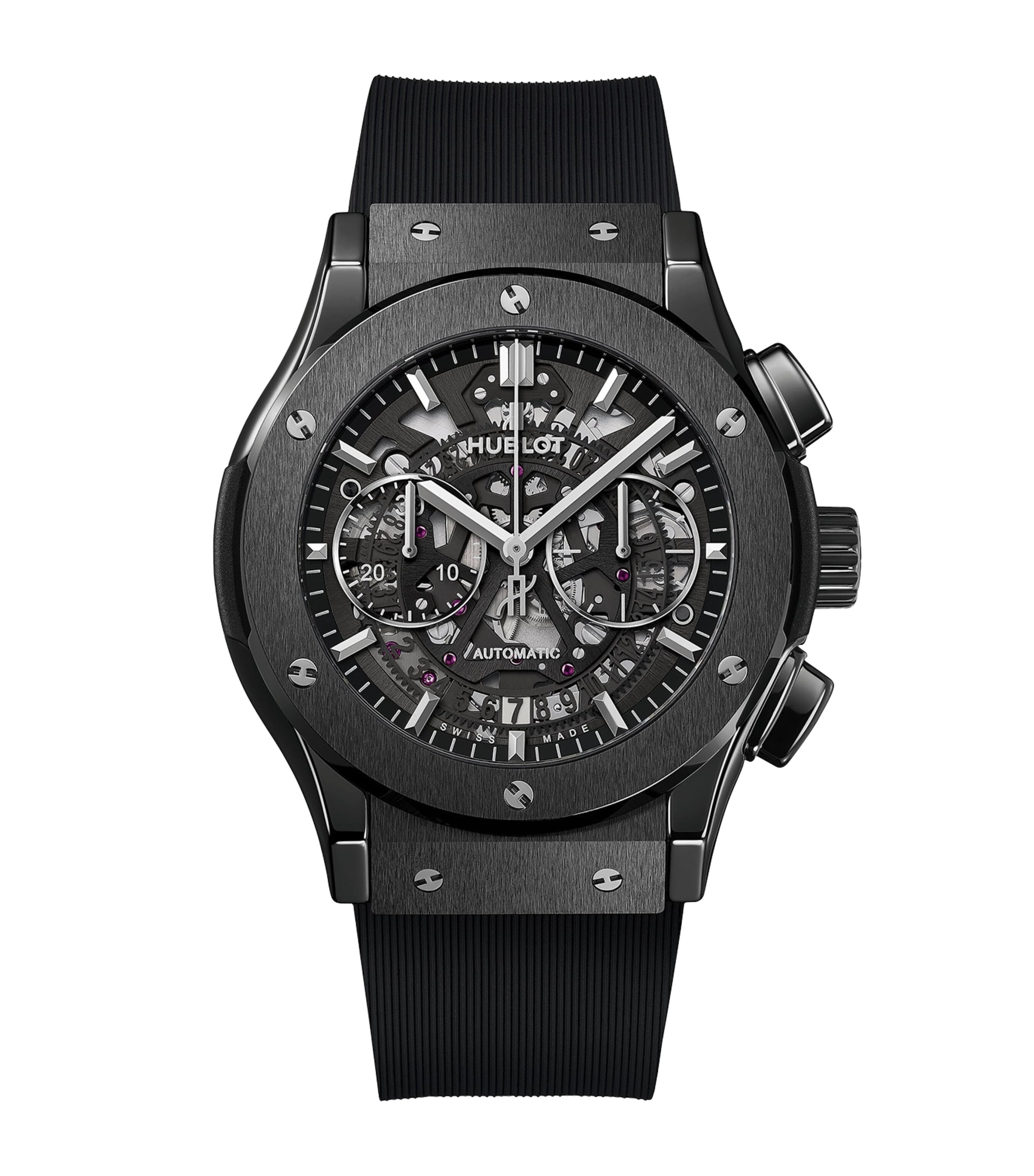 Hublot Ceramic Classic Fusion Aerofusion Chronograph Watch In Black