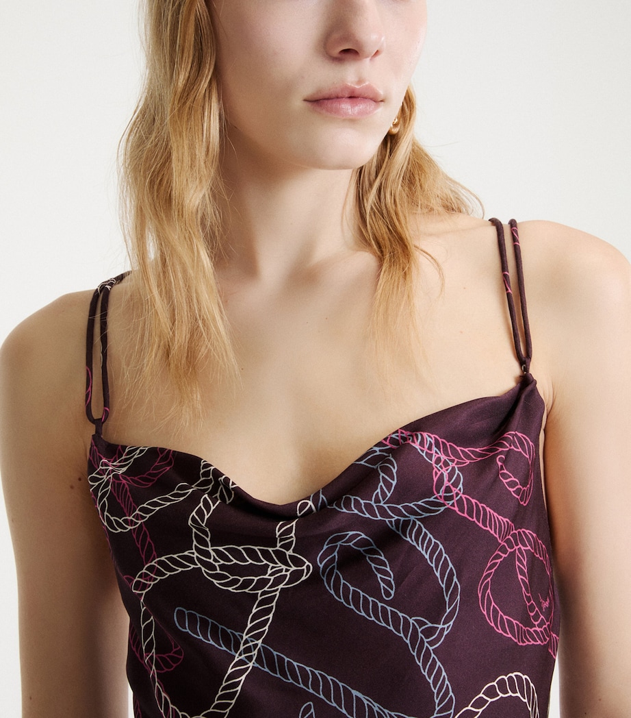 Marella Womens Printed Bordeaux Maxi Dress Bordeaux Image 5