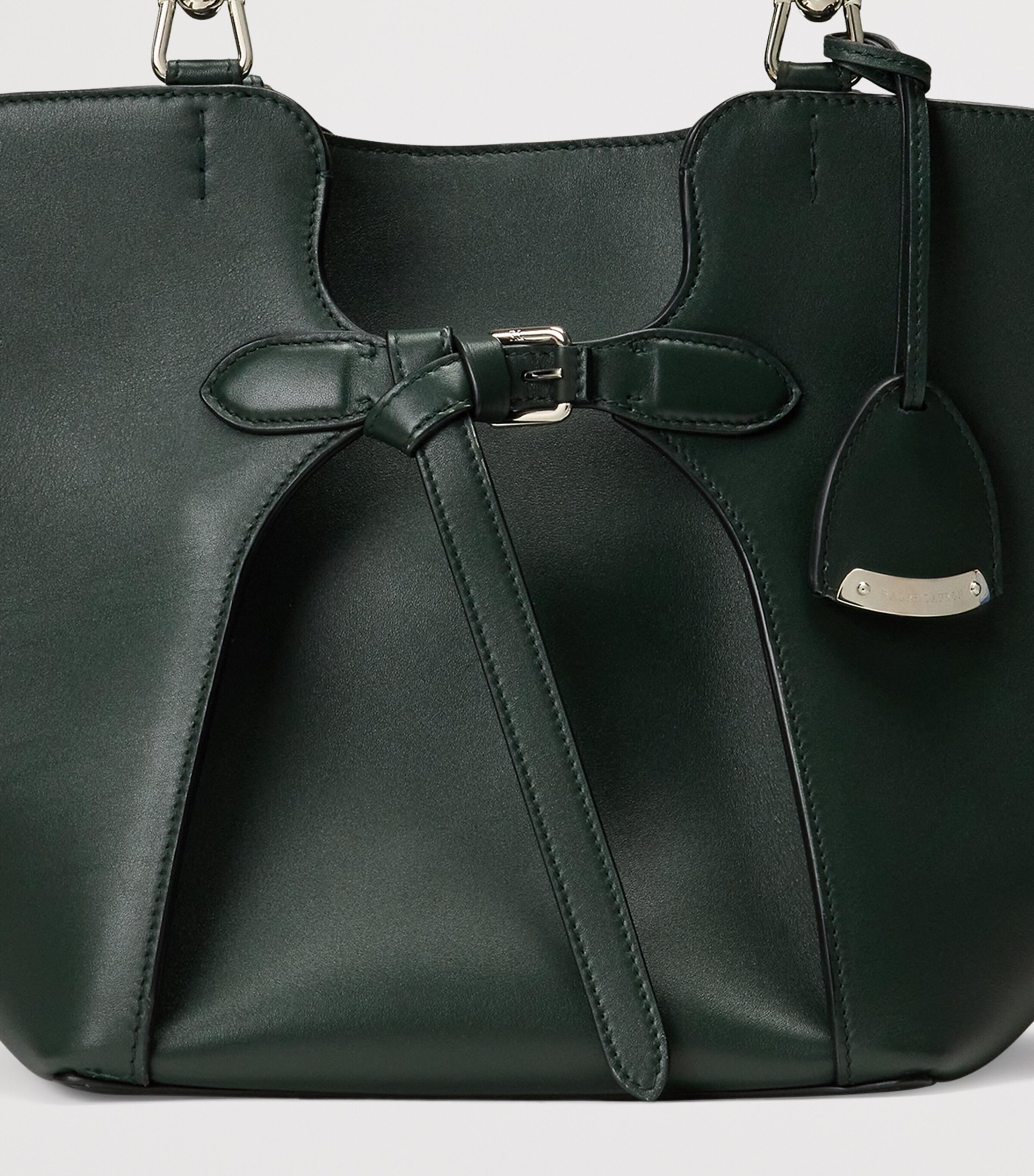 Ralph Lauren Collection Leather The Ralph Tote Bag Regent Green Image 10