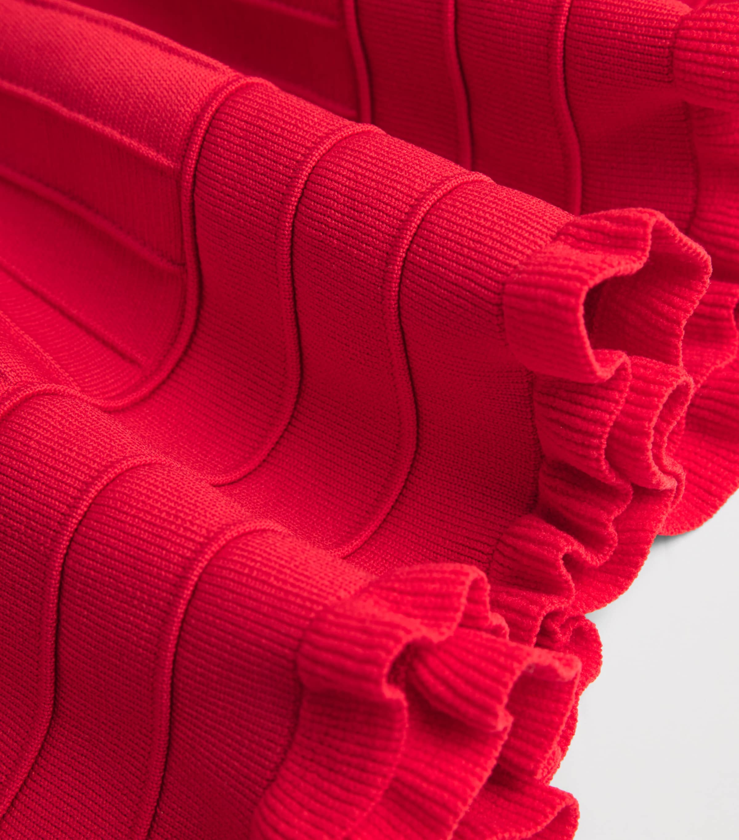 Maje Womens Knitted Mini Skirt Red Image 6