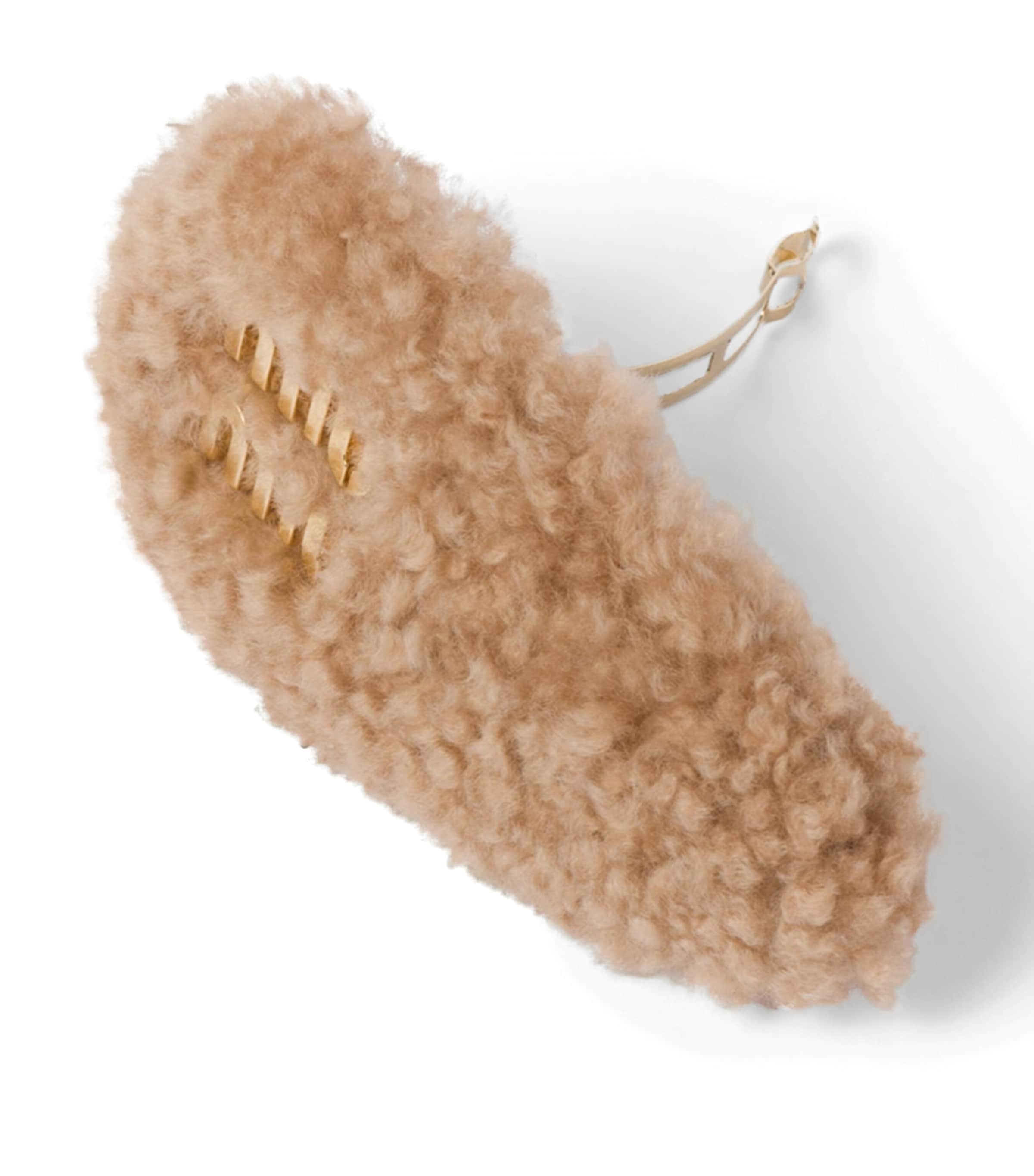Shearling Logo Hair Clip F098L Image 3