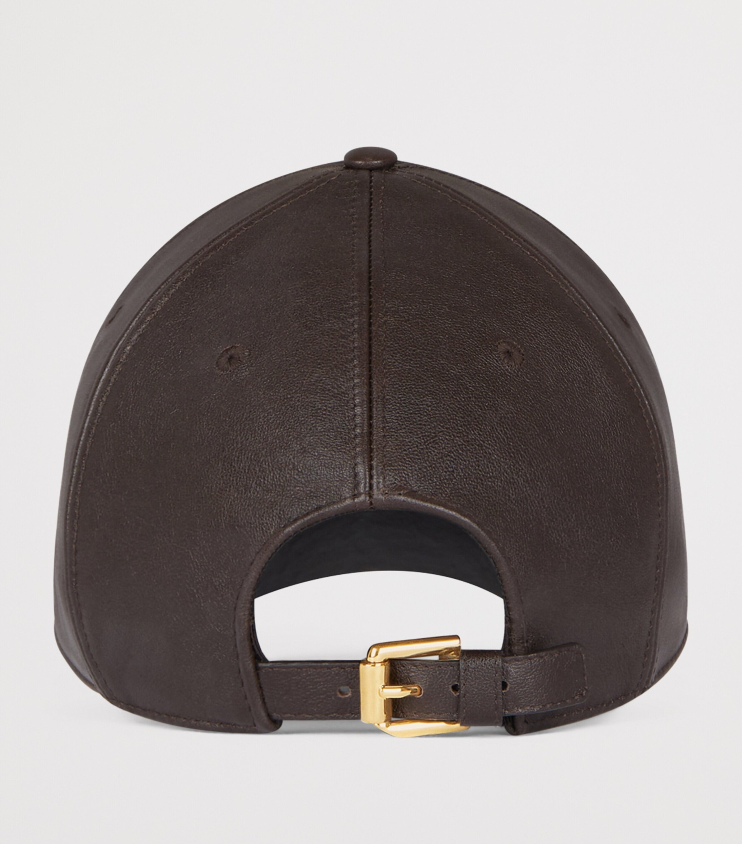 Leather Baseball Cap CHOCOLATE Image 3
