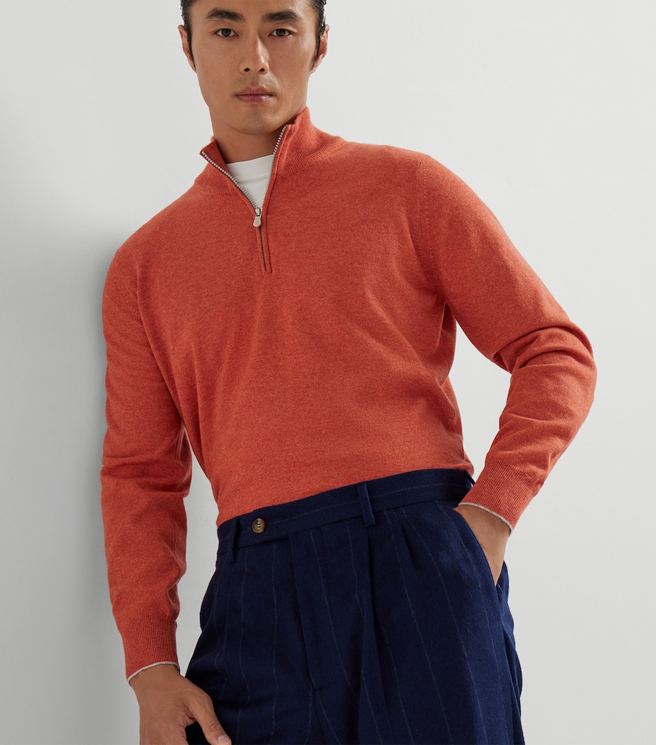 Cashmere Half-Zip Sweater CRY11 Image 5