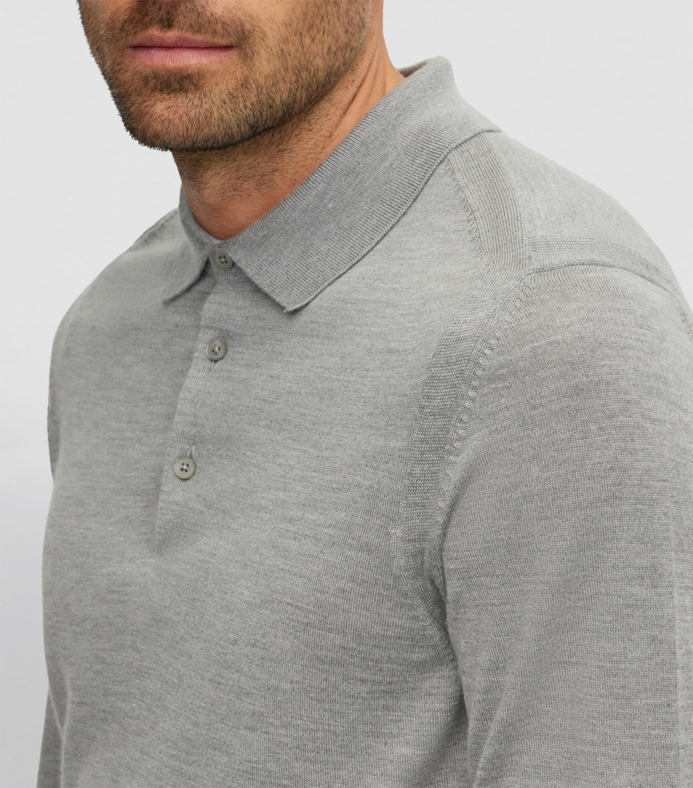 Wool-Cashmere-Silk Polo Shirt 041 Image 5