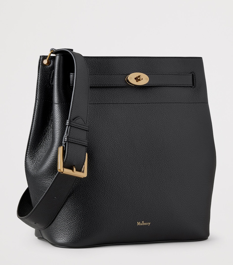 Large Leather Islington Bucket Bag BLACK Image 2