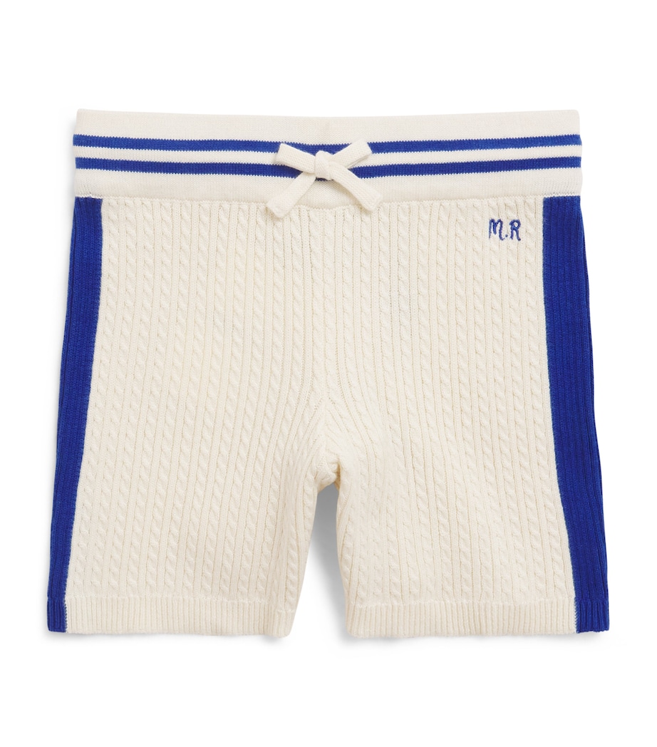 Mini Rodini Cable-Knit Shorts (3-11 Years) White Image 1