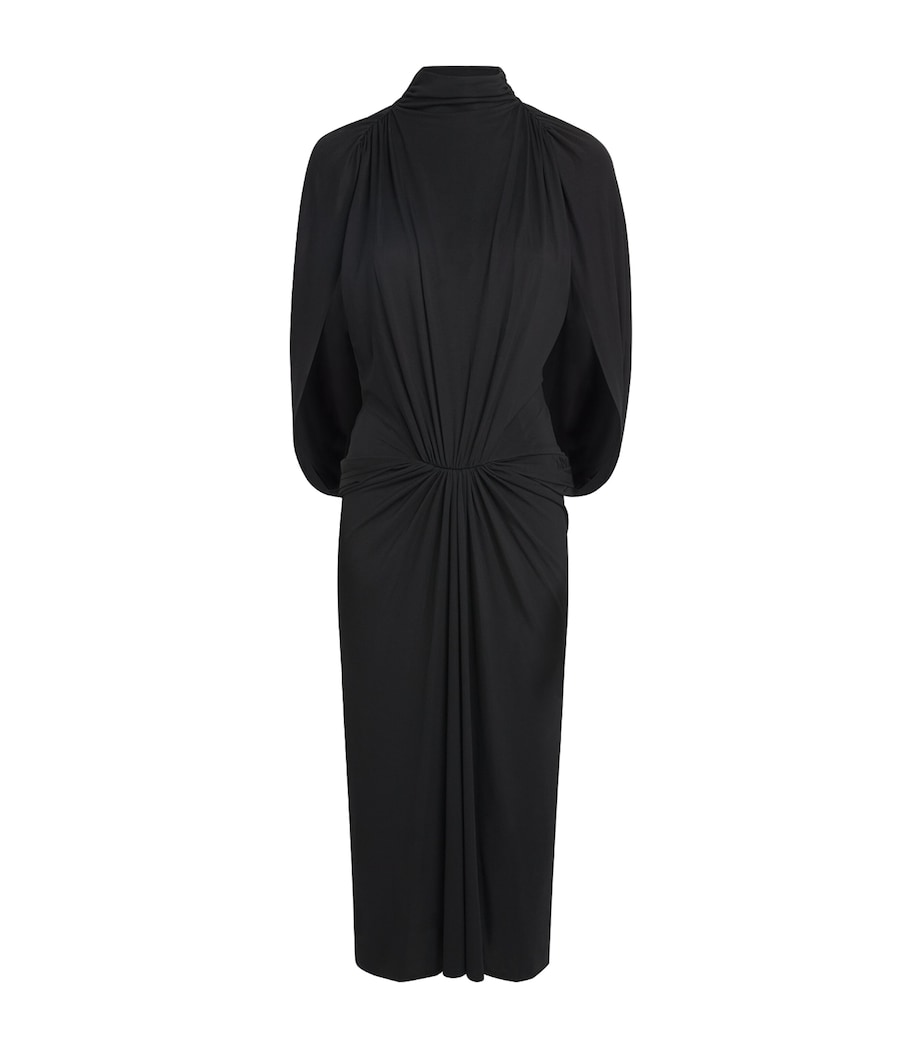 ESSE Studios Womens Cape-Detail Solina Maxi Dress Black Image 1