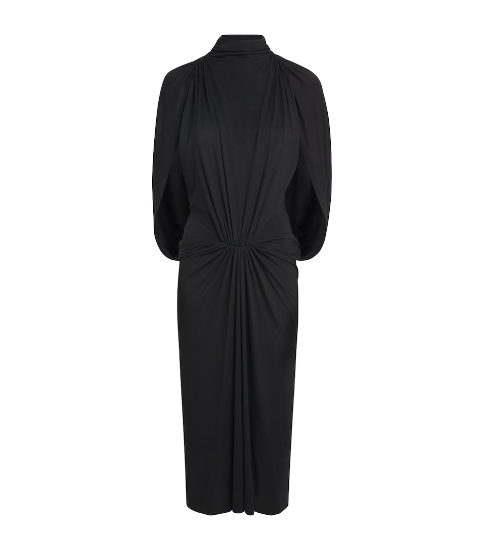 ESSE Studios Cape-Detail Solina Maxi Dress Black
