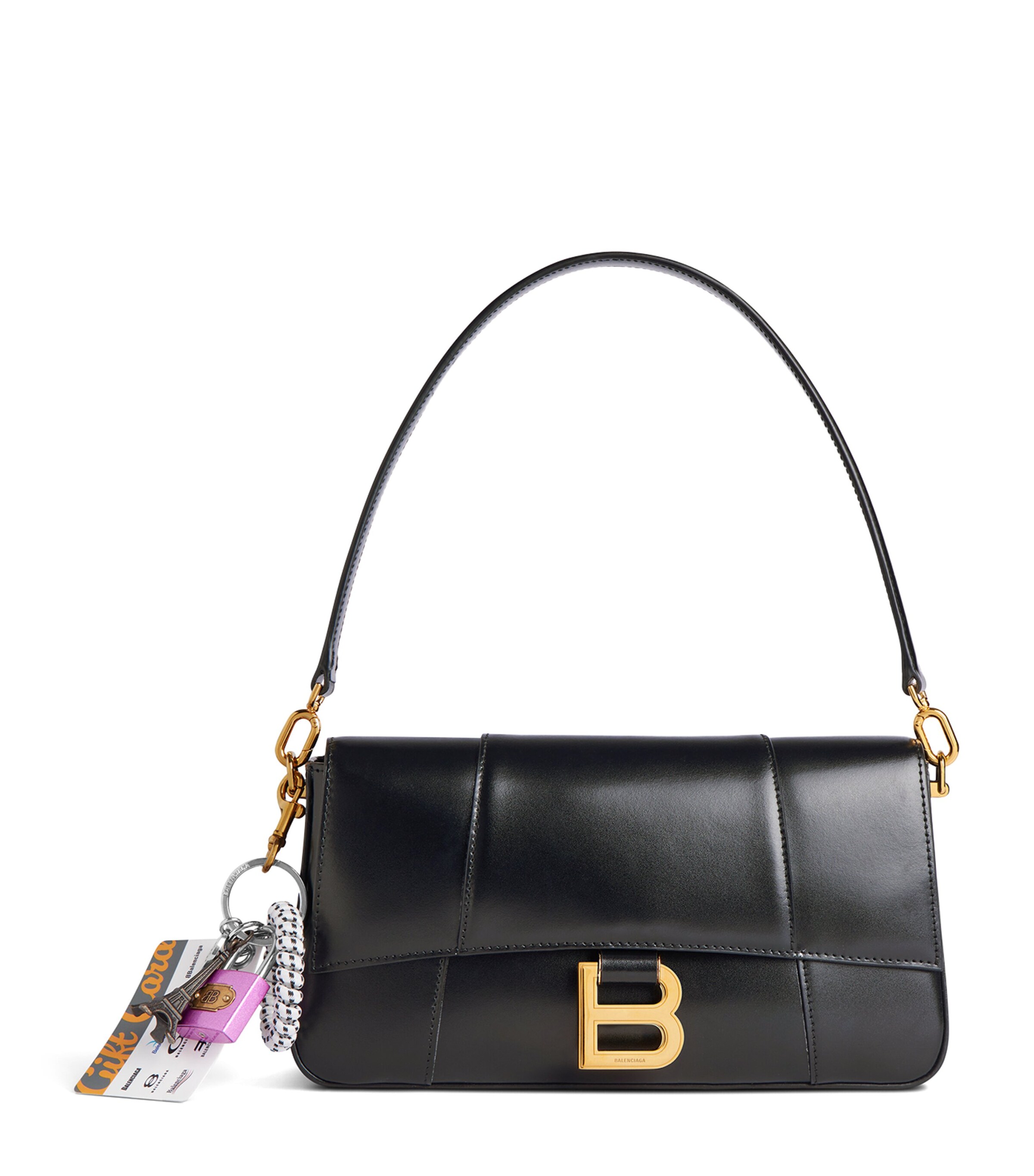 Balenciaga Leather Hourglass Sling Top-Handle Bag Image 1