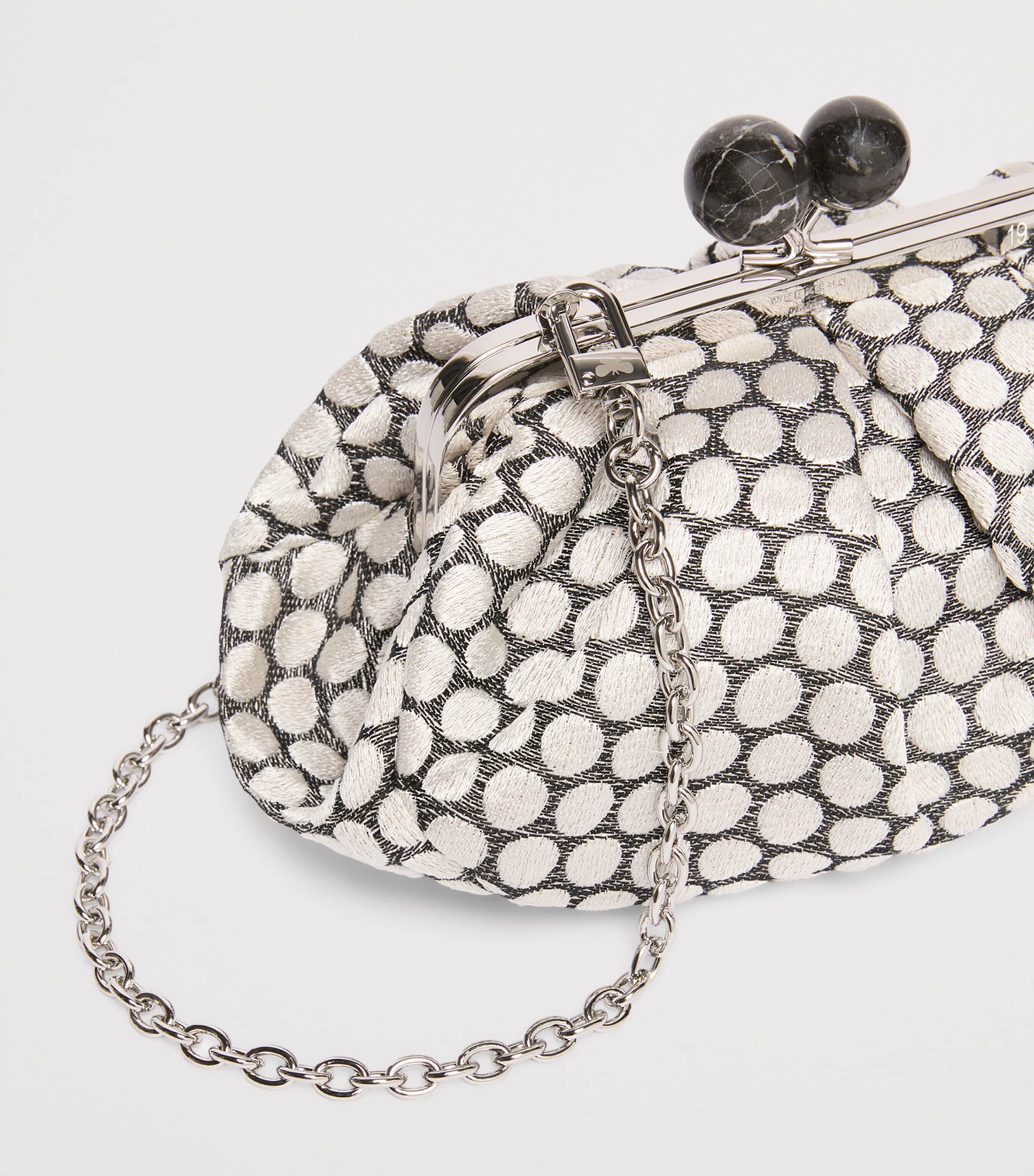 Weekend Max Mara Woven Jacquard Pasticcino Clutch Bag Black Image 5
