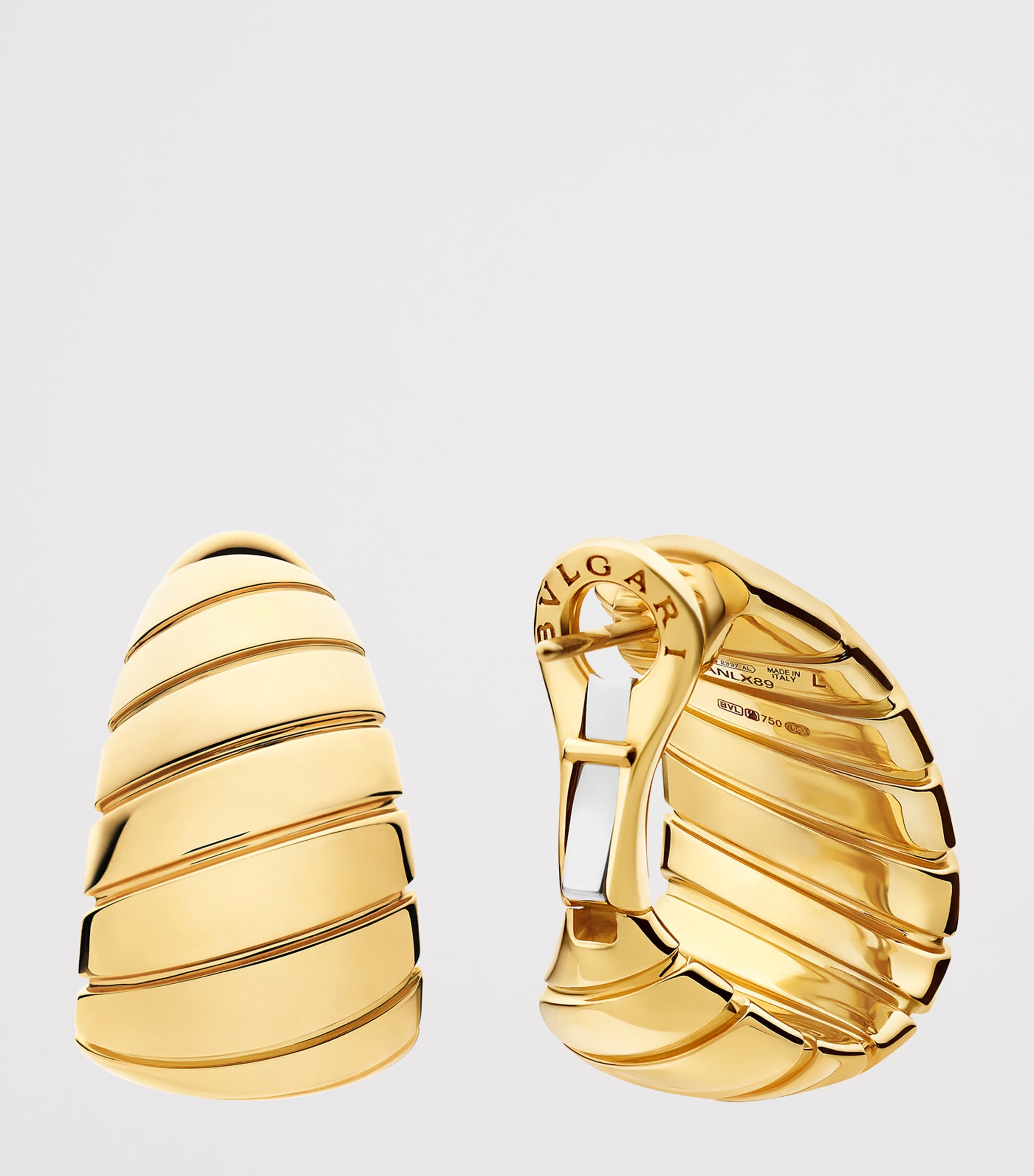 Bvlgari Yellow Gold Tubogas Hoop Earrings Yellow Gold Image 3