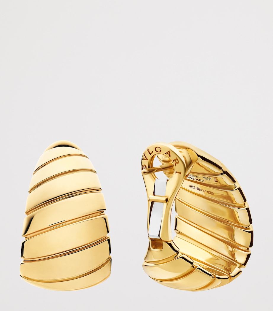 Bvlgari Yellow Gold Tubogas Hoop Earrings Yellow Gold Image 3