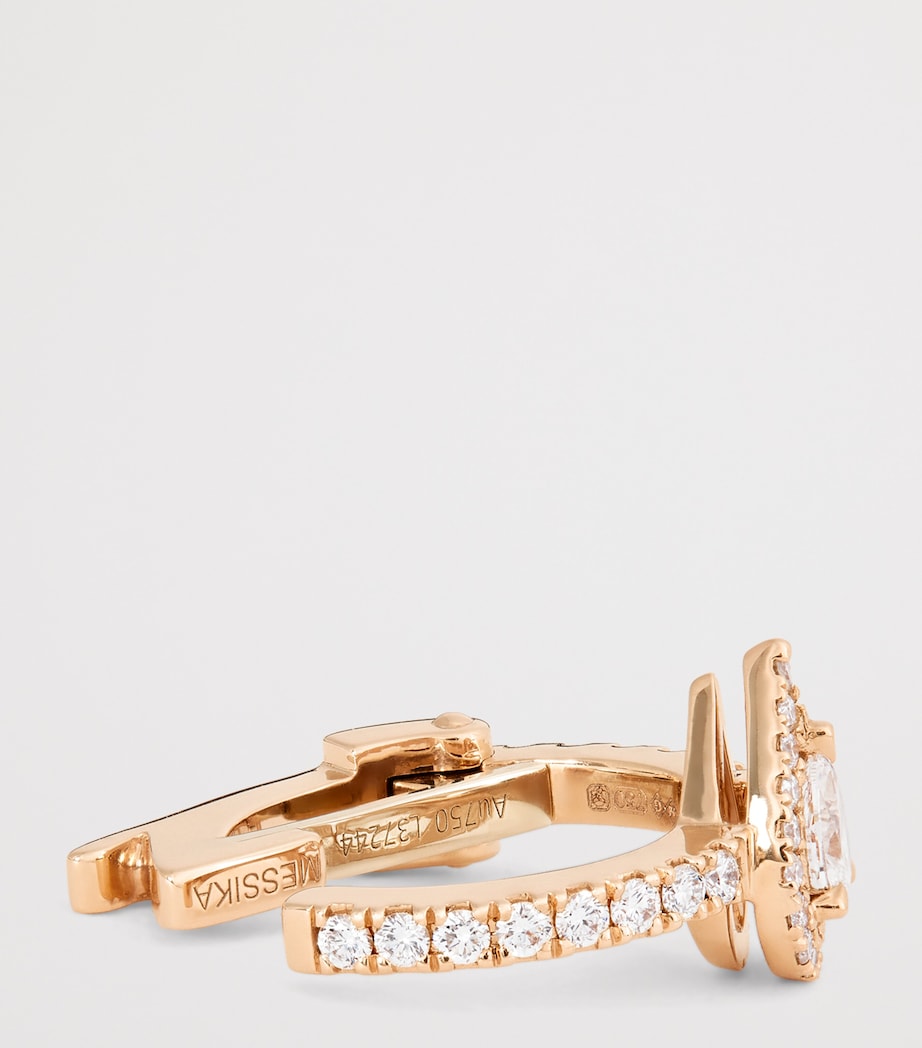 Rose Gold and Diamond My Twin Single Clip-On Earring PINK GOLD Image 3