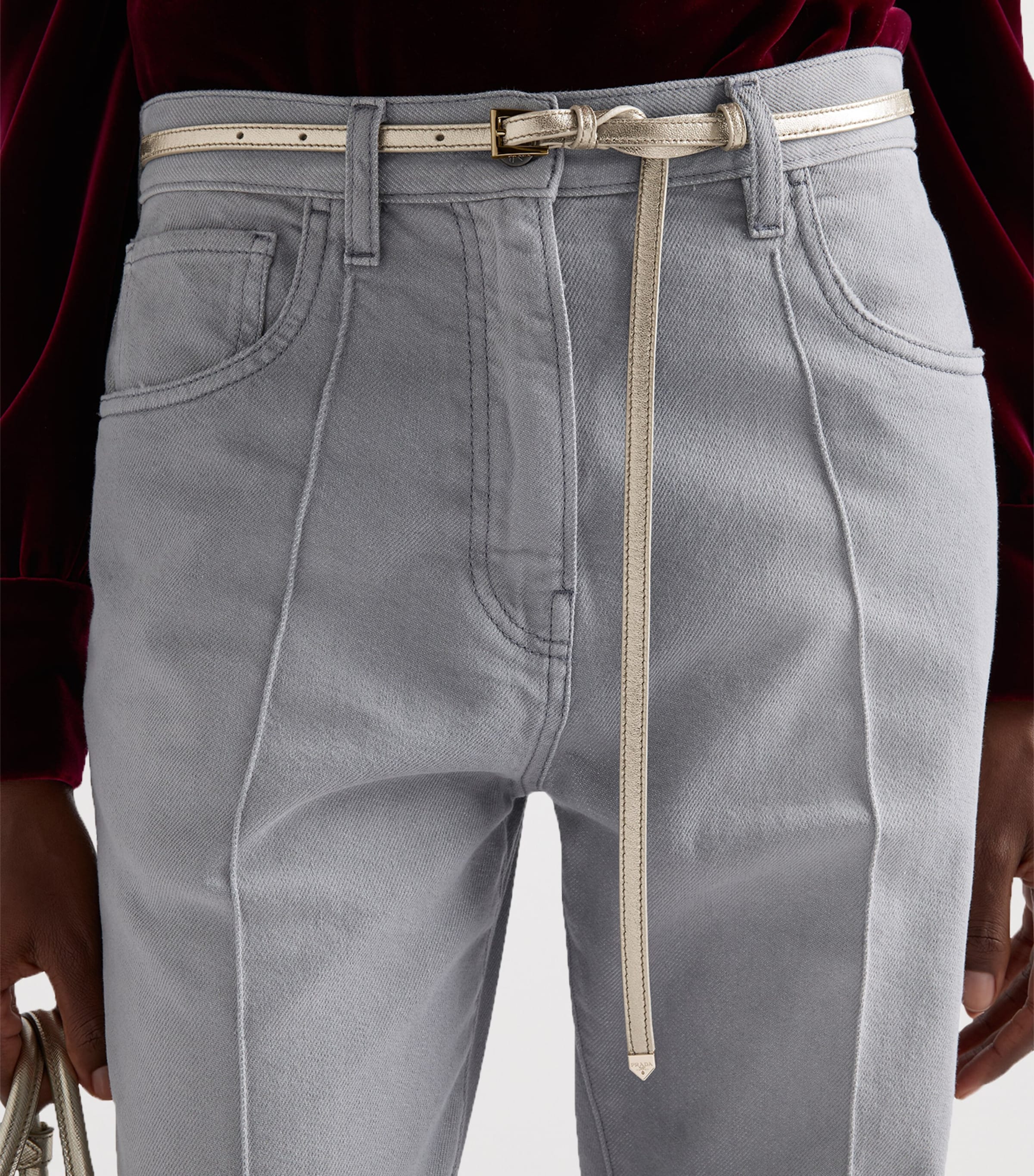 Nappa Leather Metallic Belt F0846 Image 3