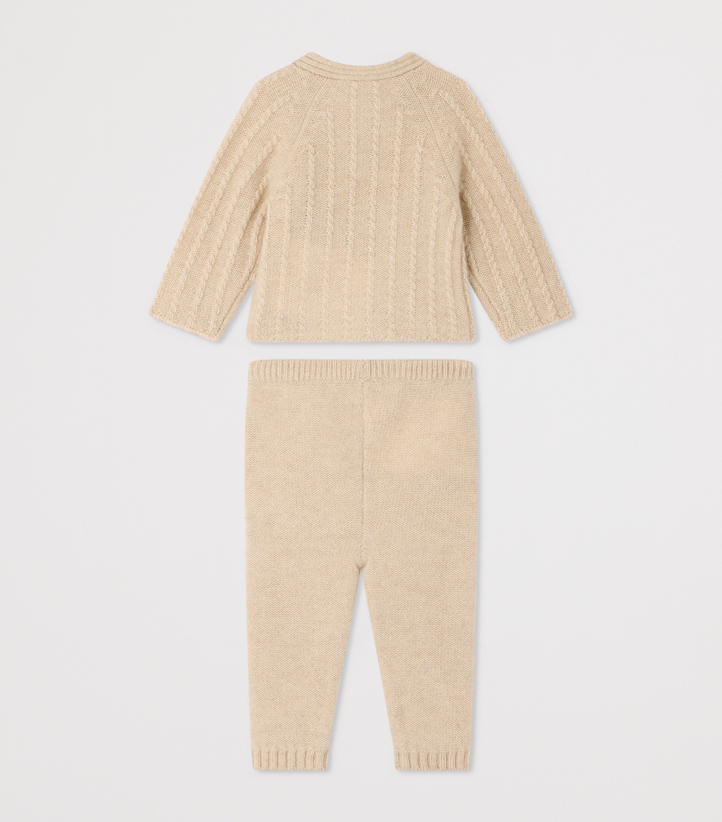 Bonpoint Cashmere Cardigan and Leggings Set (3-18 Months) Naturel Image 2