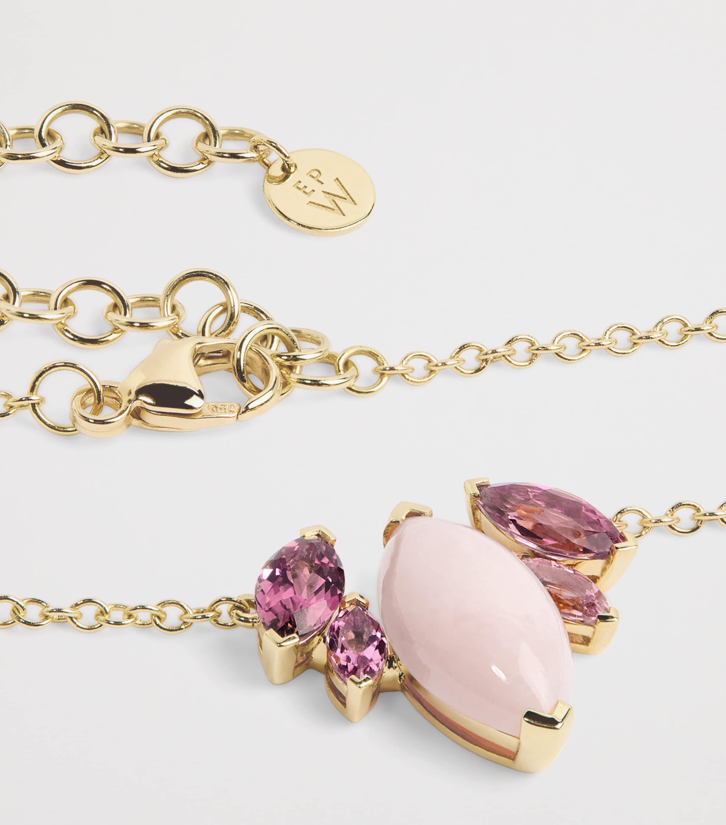 Yellow Gold, Tourmaline and Opal Batik Necklace YELLOW GOLD Image 5