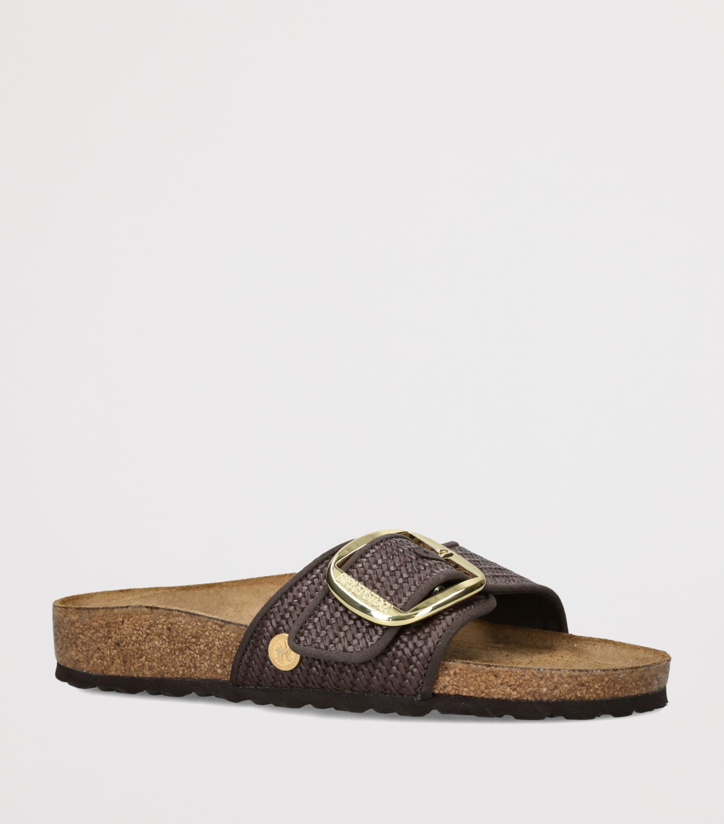 Birkenstock Woven Madrid Big Buckle Sandals (Narrow Fit) Brown Image 3