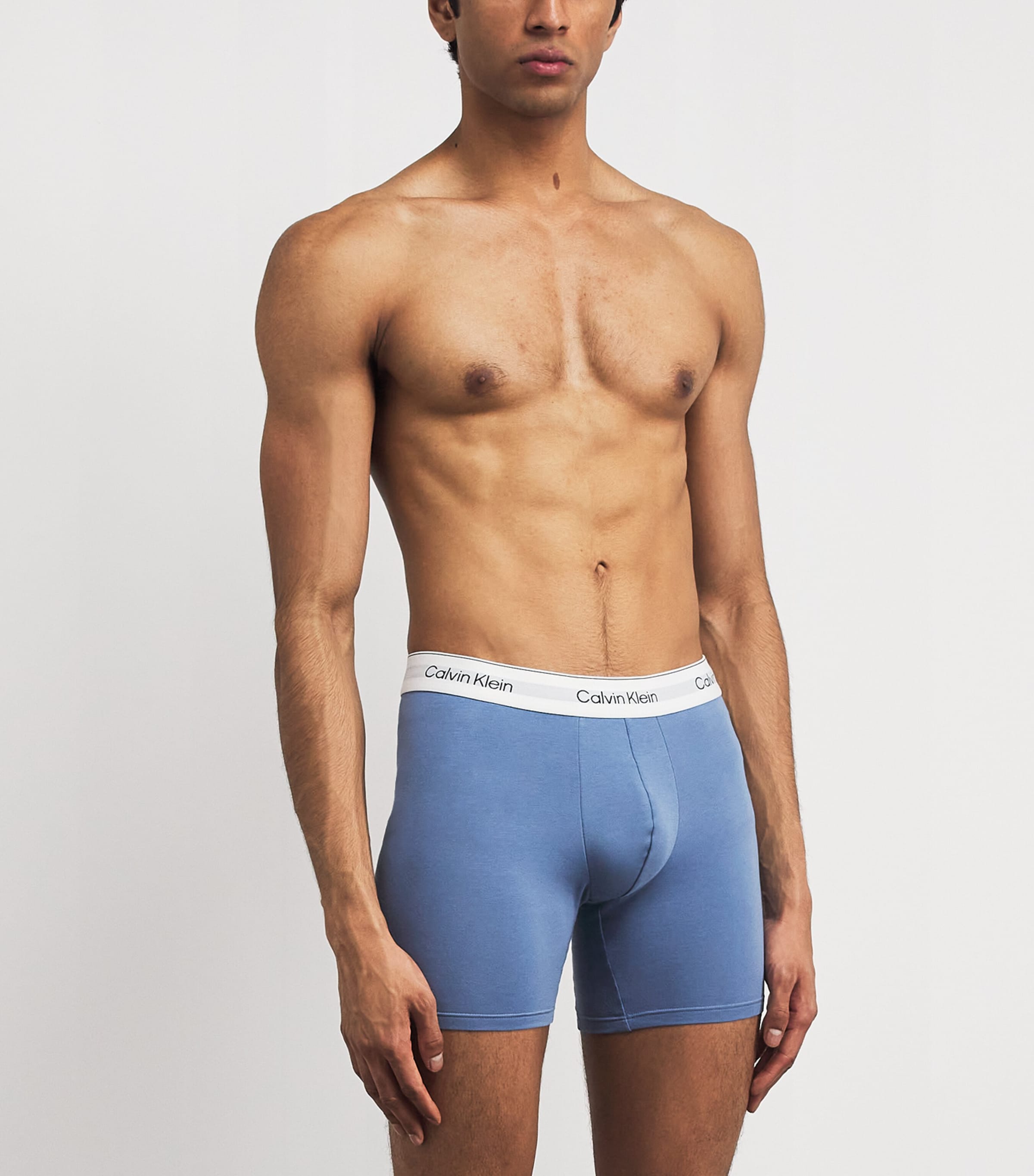 Calvin Klein Mens Cotton Stretch Icon Boxer Briefs (Pack of 3) Multi Image 2