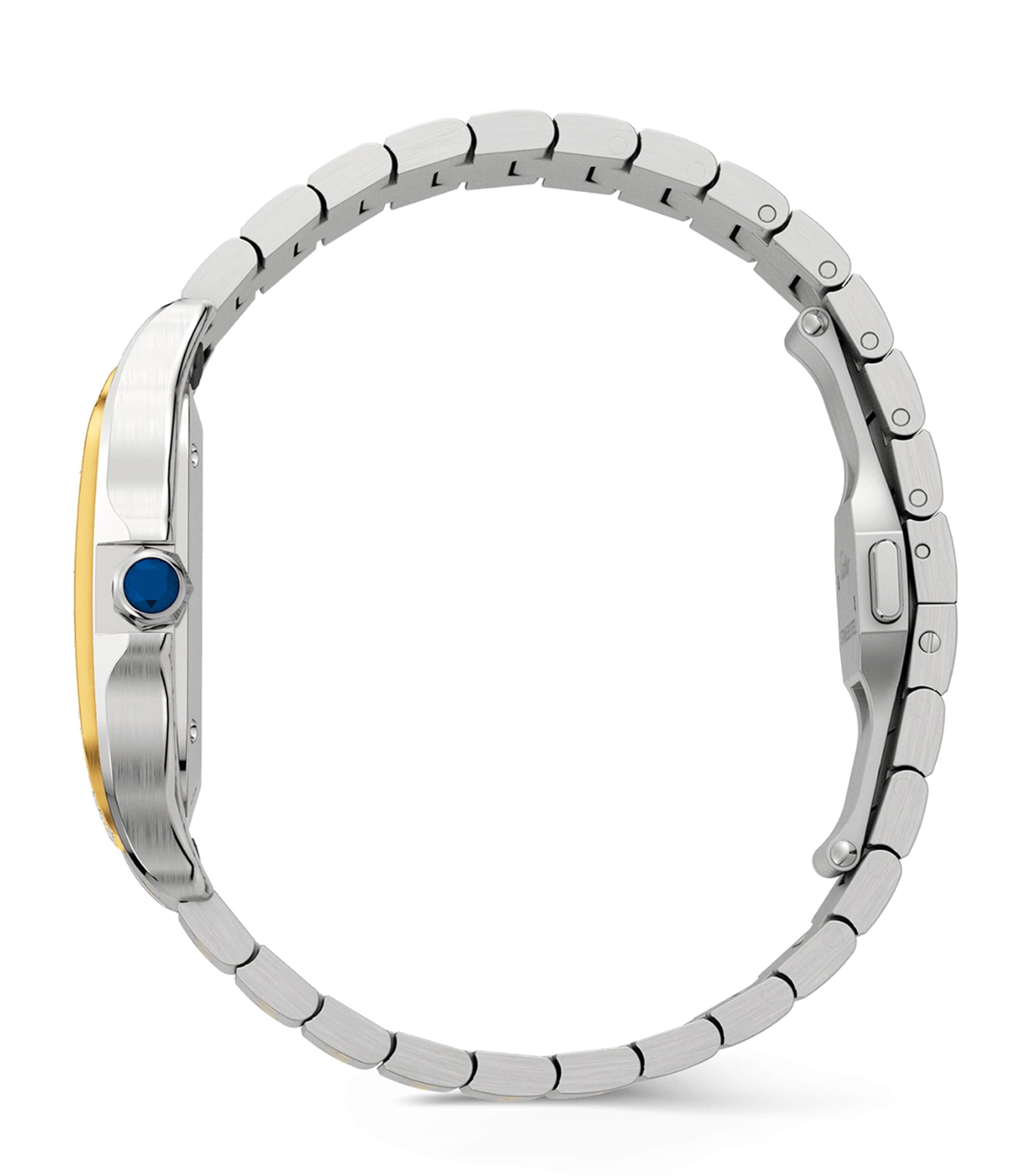 Stainless Steel and Diamond Santos de Cartier Watch 41.9mm GOLD Image 6