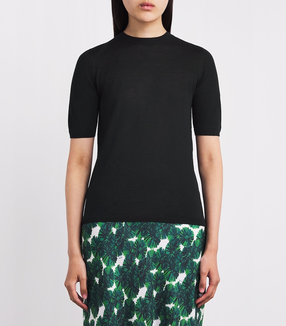 Virgin Wool Top BLACK Image 3