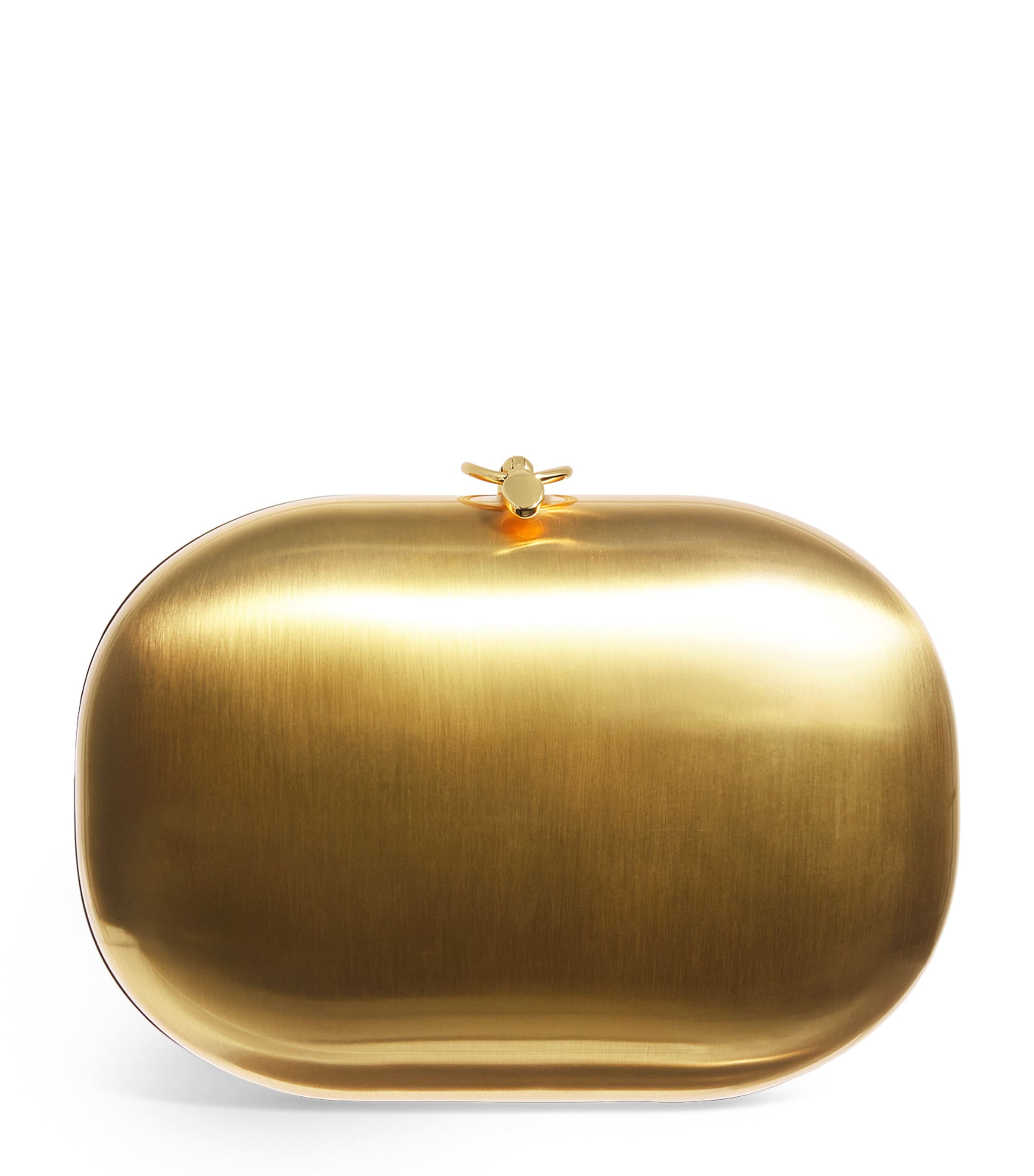 Oval Elina Clutch Bag SATIN GOLD Image 1