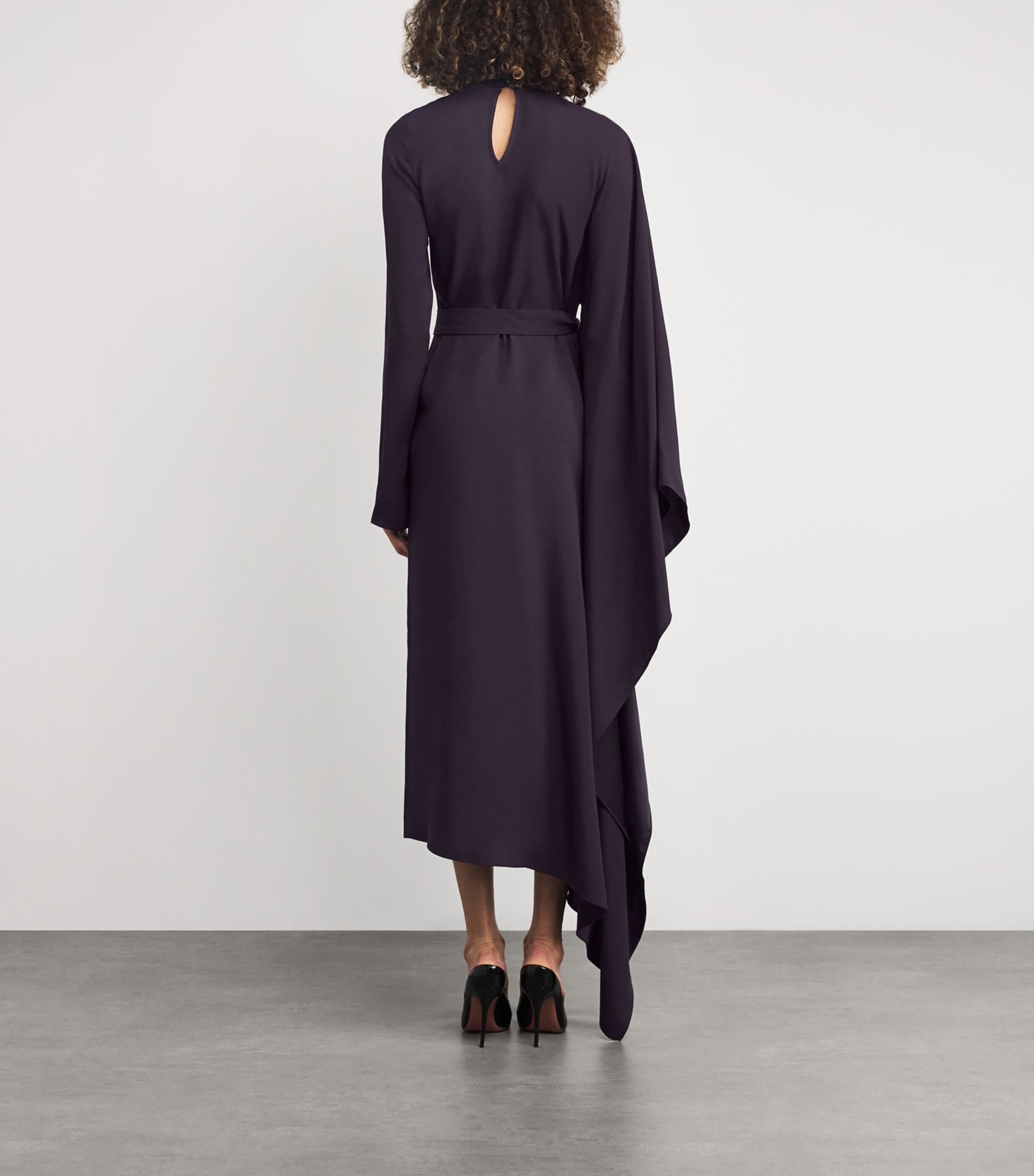 Crepe Barths Maxi Kaftan LIQUORICE Image 3