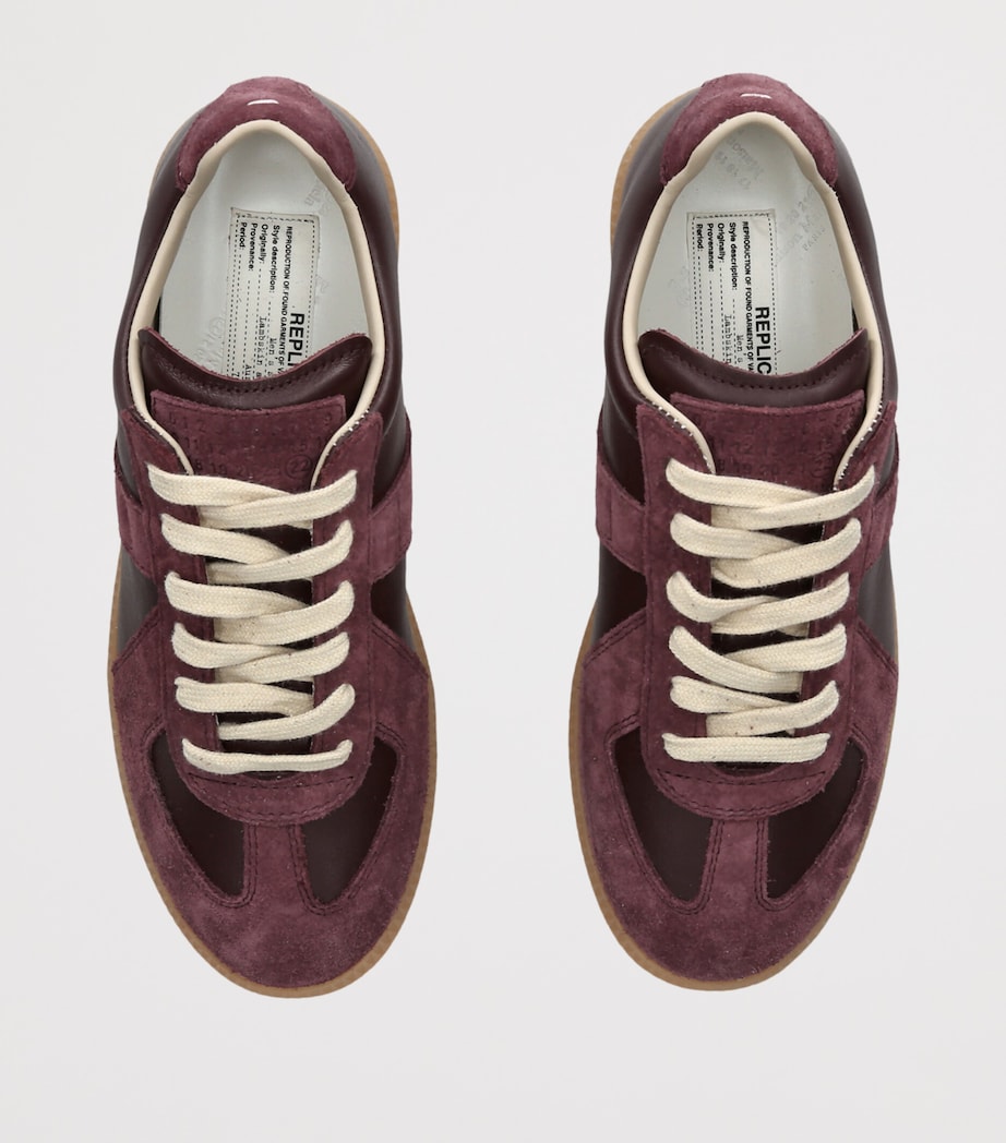 Maison Margiela Leather Replica Sneakers Wine Comb Image 4