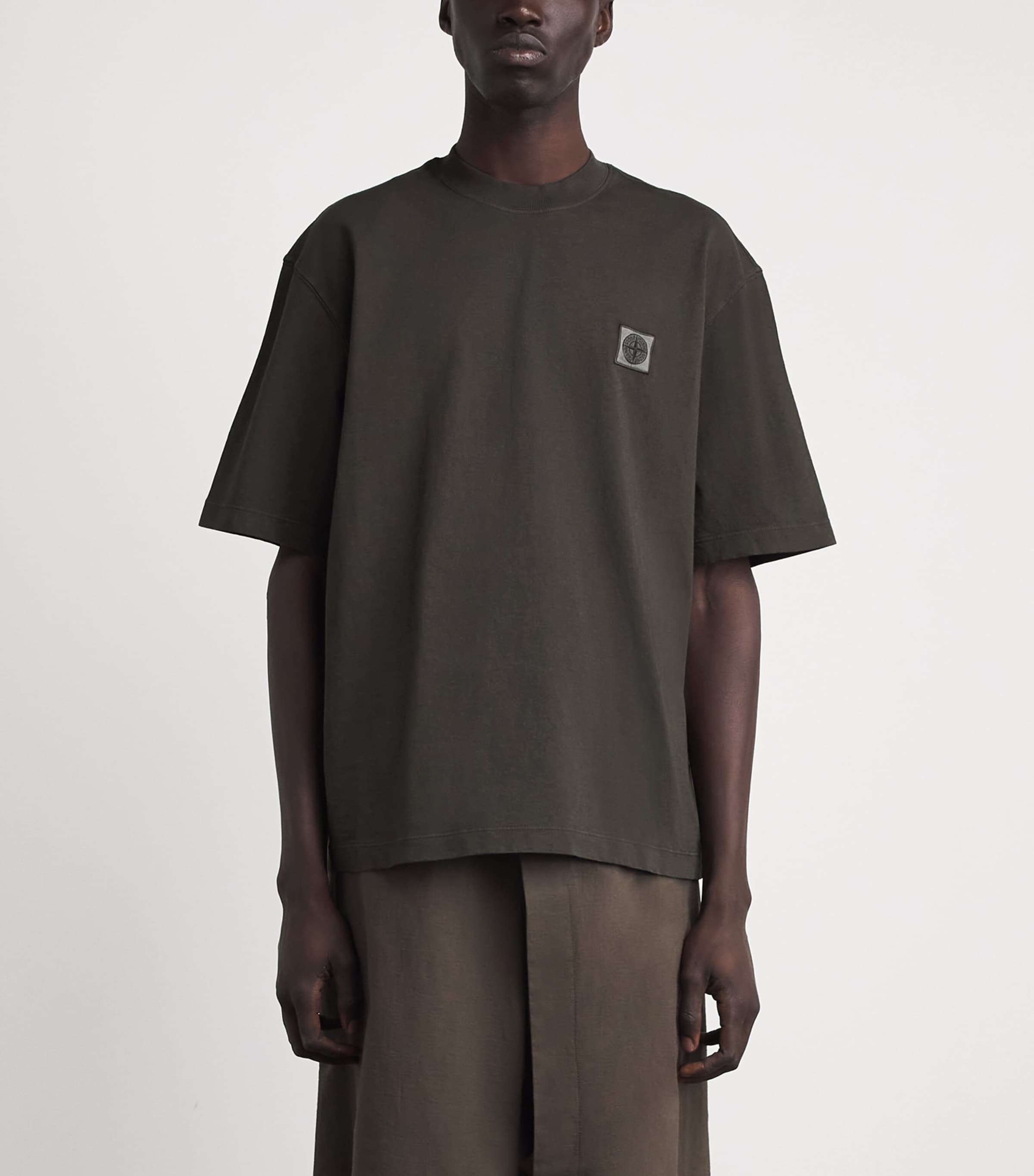 Stone Island Mens Cotton Logo T-Shirt Image 4